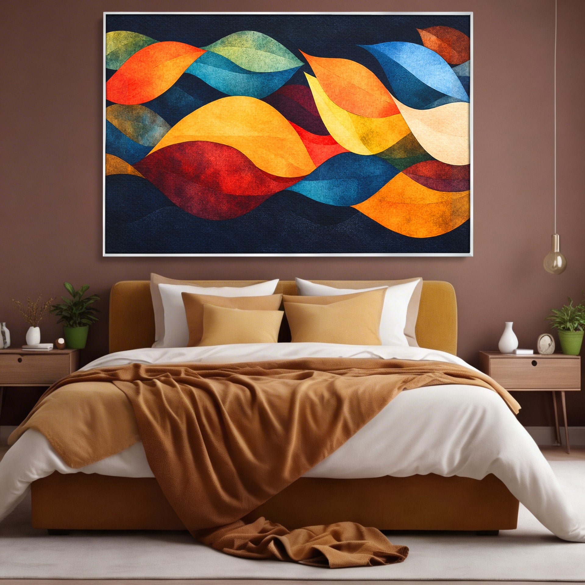Tablou Canvas Premium LuxCanva® C1369, Valuri Abstracte, Abstract, Valuri, Modern, Arta, Living, Culori Vibrante