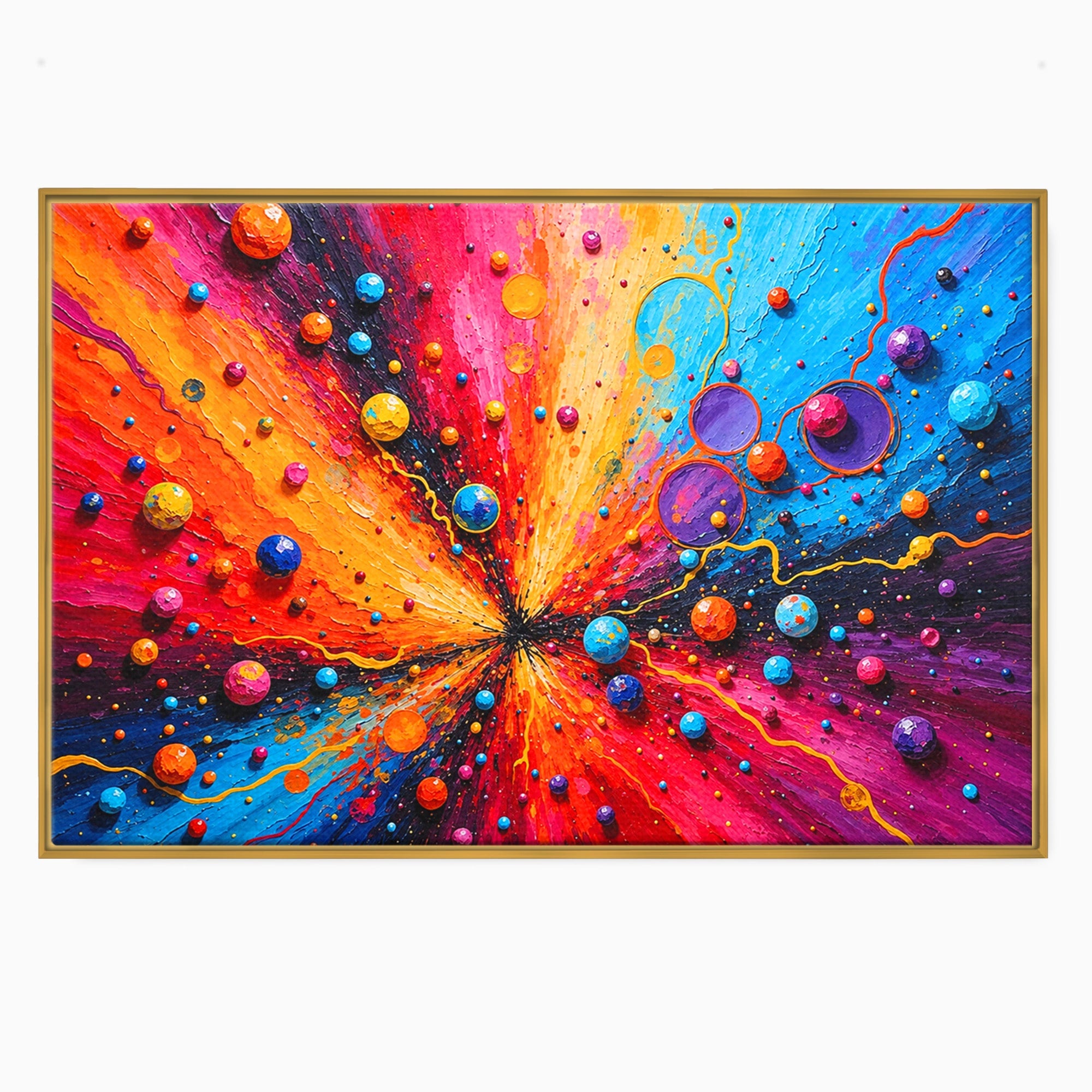 Tablou Canvas Premium LuxCanva® C1370, Explozie De Culori, Abstract, Modern, Dinamism, Energie, Living, Culori Vibrante