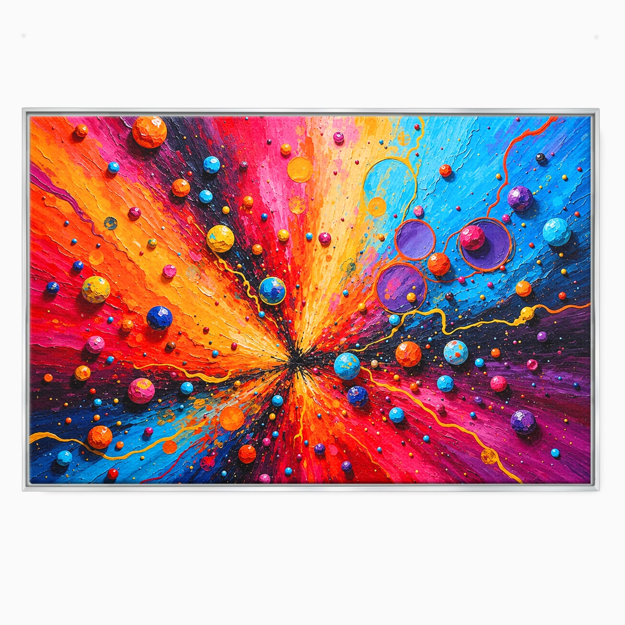 Tablou Canvas Premium LuxCanva® C1370, Explozie De Culori, Abstract, Modern, Dinamism, Energie, Living, Culori Vibrante