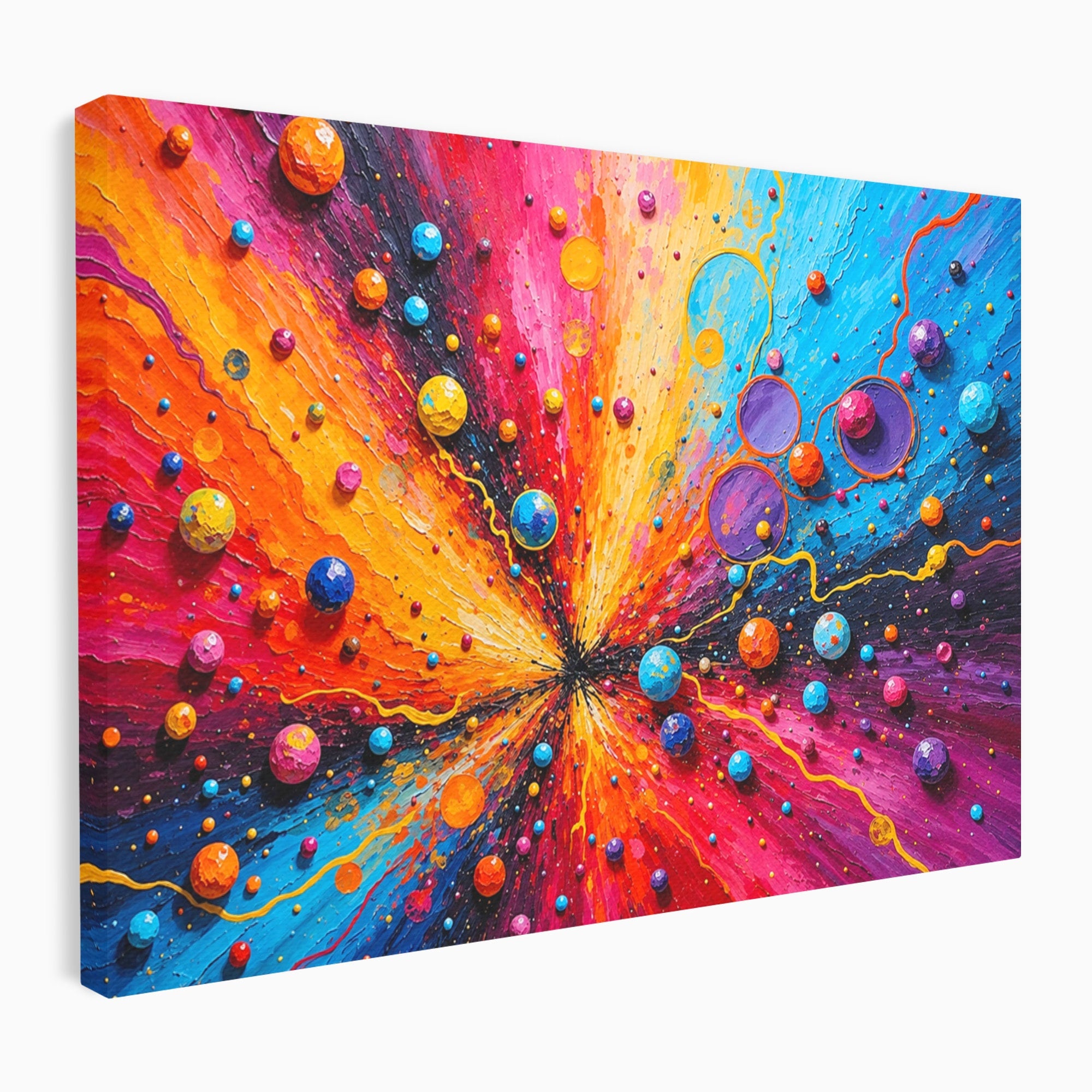 Tablou Canvas Premium LuxCanva® C1370, Explozie De Culori, Abstract, Modern, Dinamism, Energie, Living, Culori Vibrante