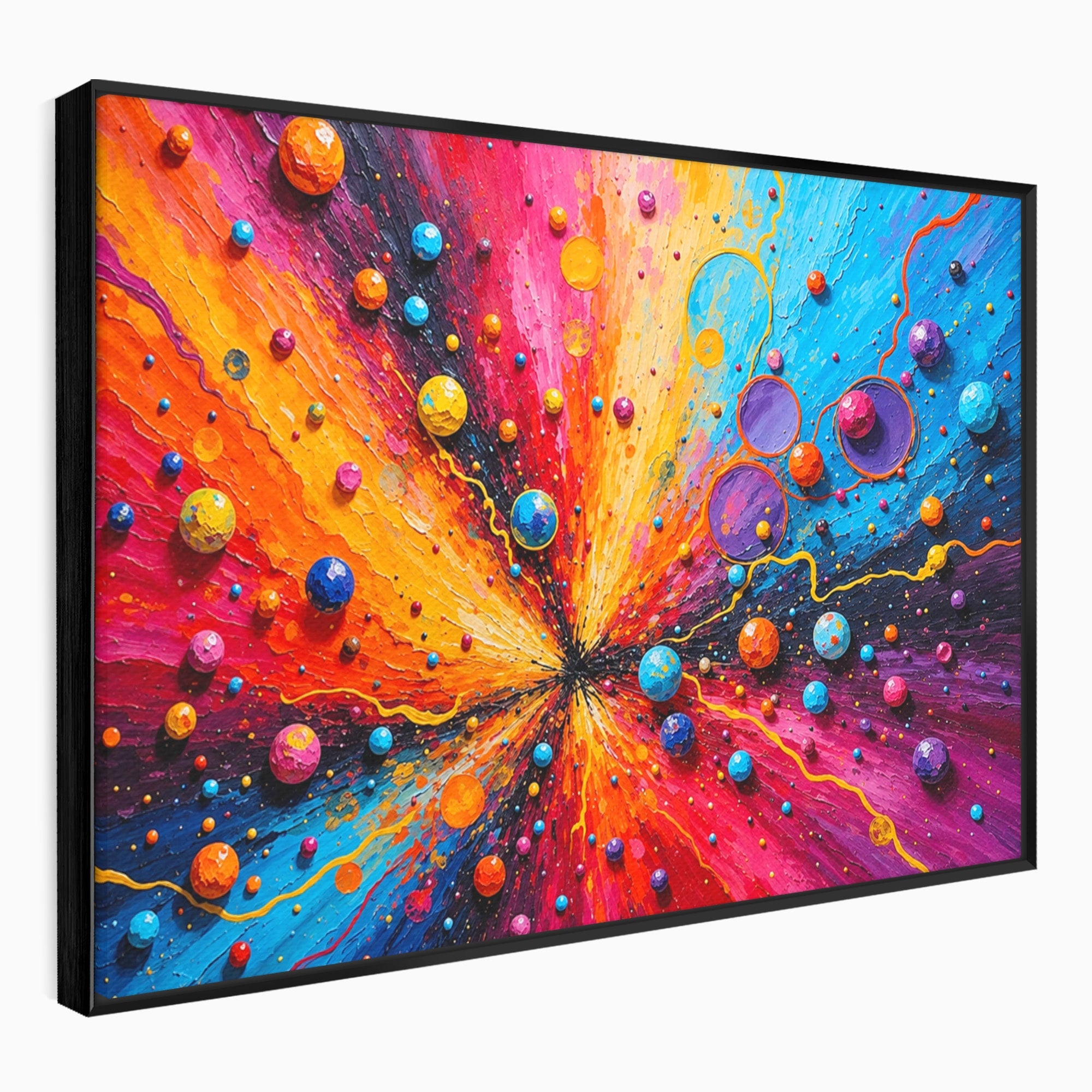 Tablou Canvas Premium LuxCanva® C1370, Explozie De Culori, Abstract, Modern, Dinamism, Energie, Living, Culori Vibrante