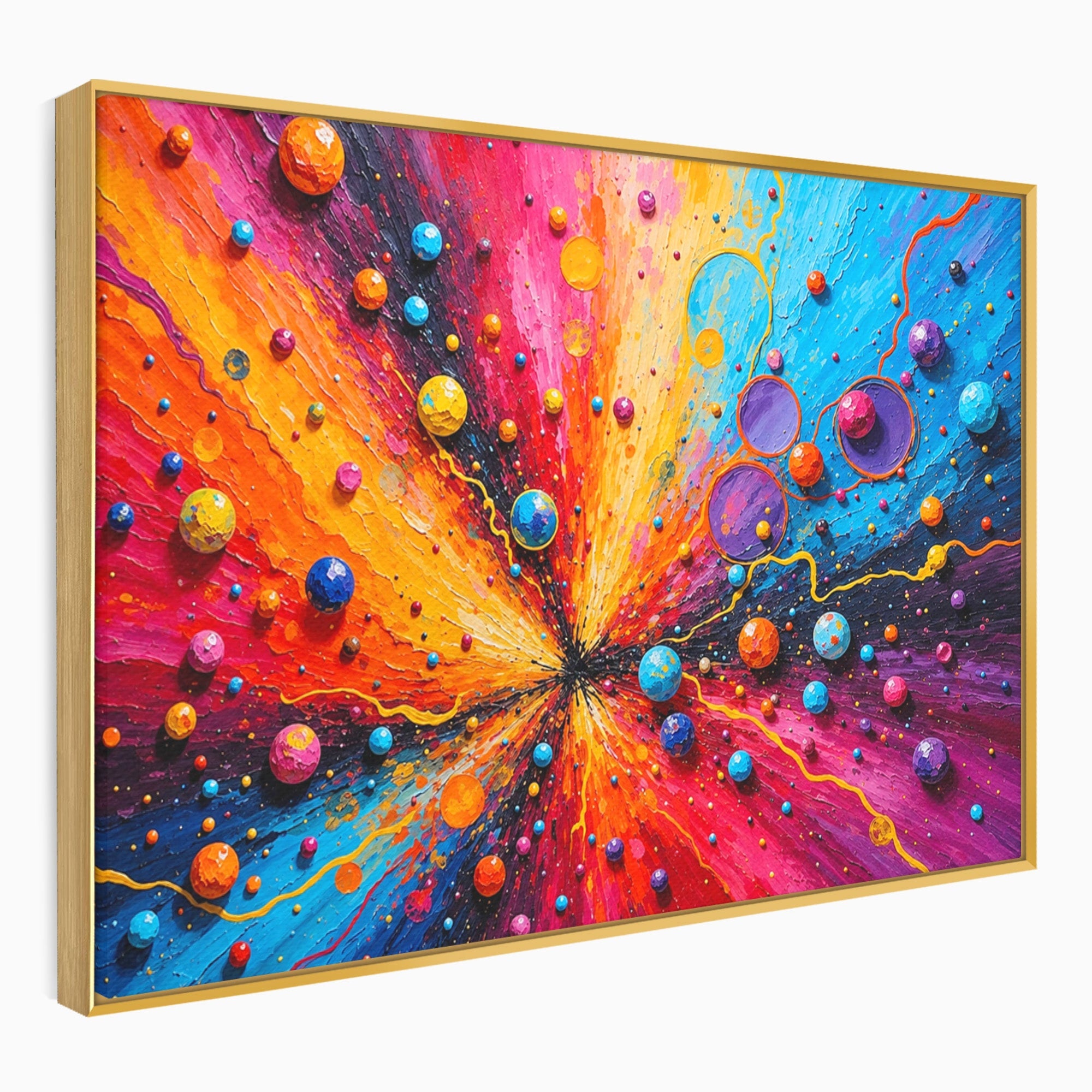 Tablou Canvas Premium LuxCanva® C1370, Explozie De Culori, Abstract, Modern, Dinamism, Energie, Living, Culori Vibrante