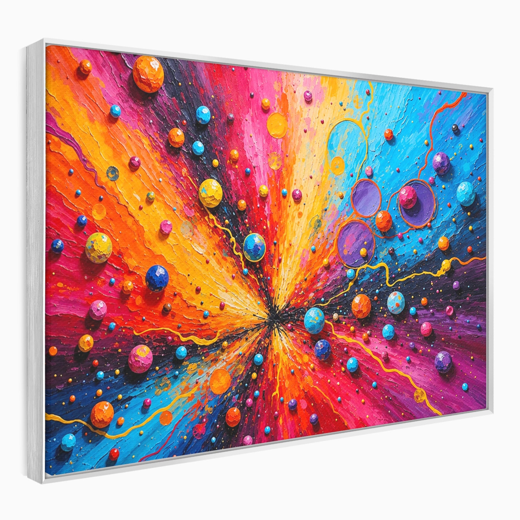 Tablou Canvas Premium LuxCanva® C1370, Explozie De Culori, Abstract, Modern, Dinamism, Energie, Living, Culori Vibrante