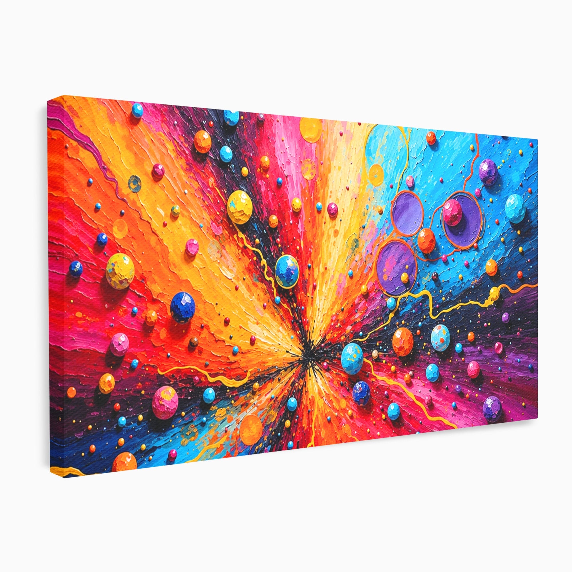 Tablou Canvas Premium LuxCanva® C1370, Explozie De Culori, Abstract, Modern, Dinamism, Energie, Living, Culori Vibrante