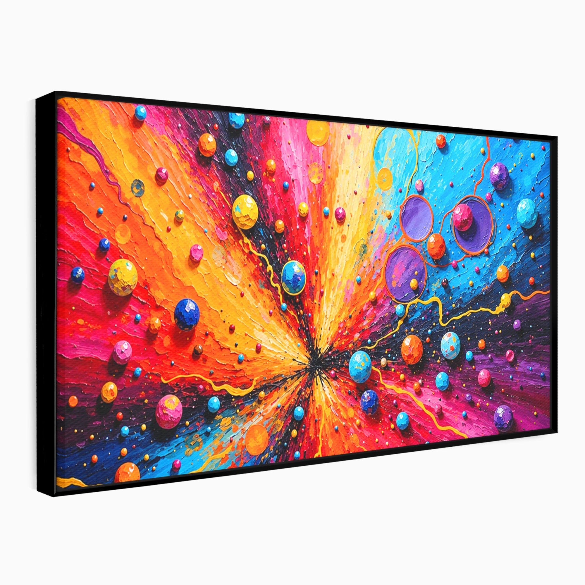 Tablou Canvas Premium LuxCanva® C1370, Explozie De Culori, Abstract, Modern, Dinamism, Energie, Living, Culori Vibrante
