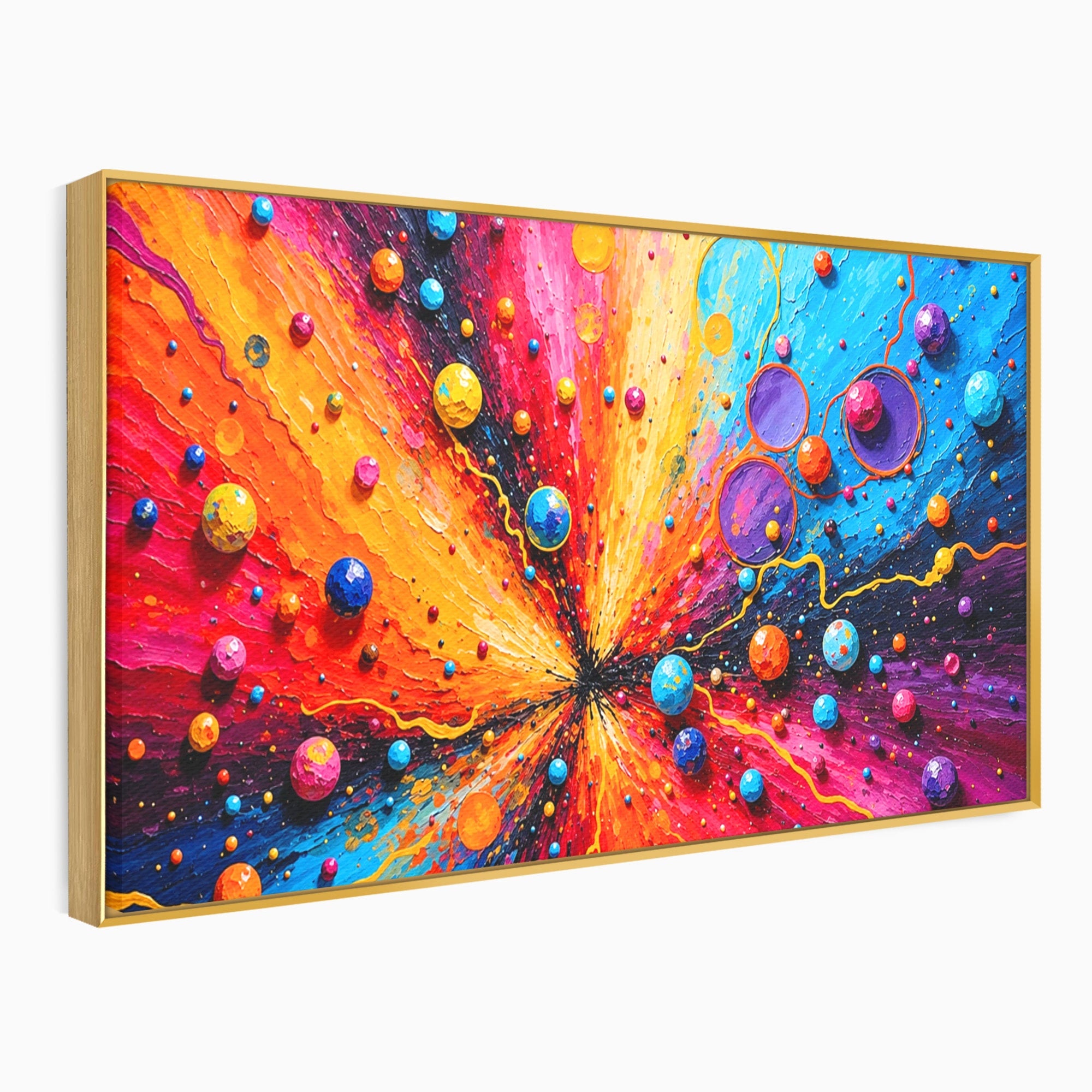 Tablou Canvas Premium LuxCanva® C1370, Explozie De Culori, Abstract, Modern, Dinamism, Energie, Living, Culori Vibrante