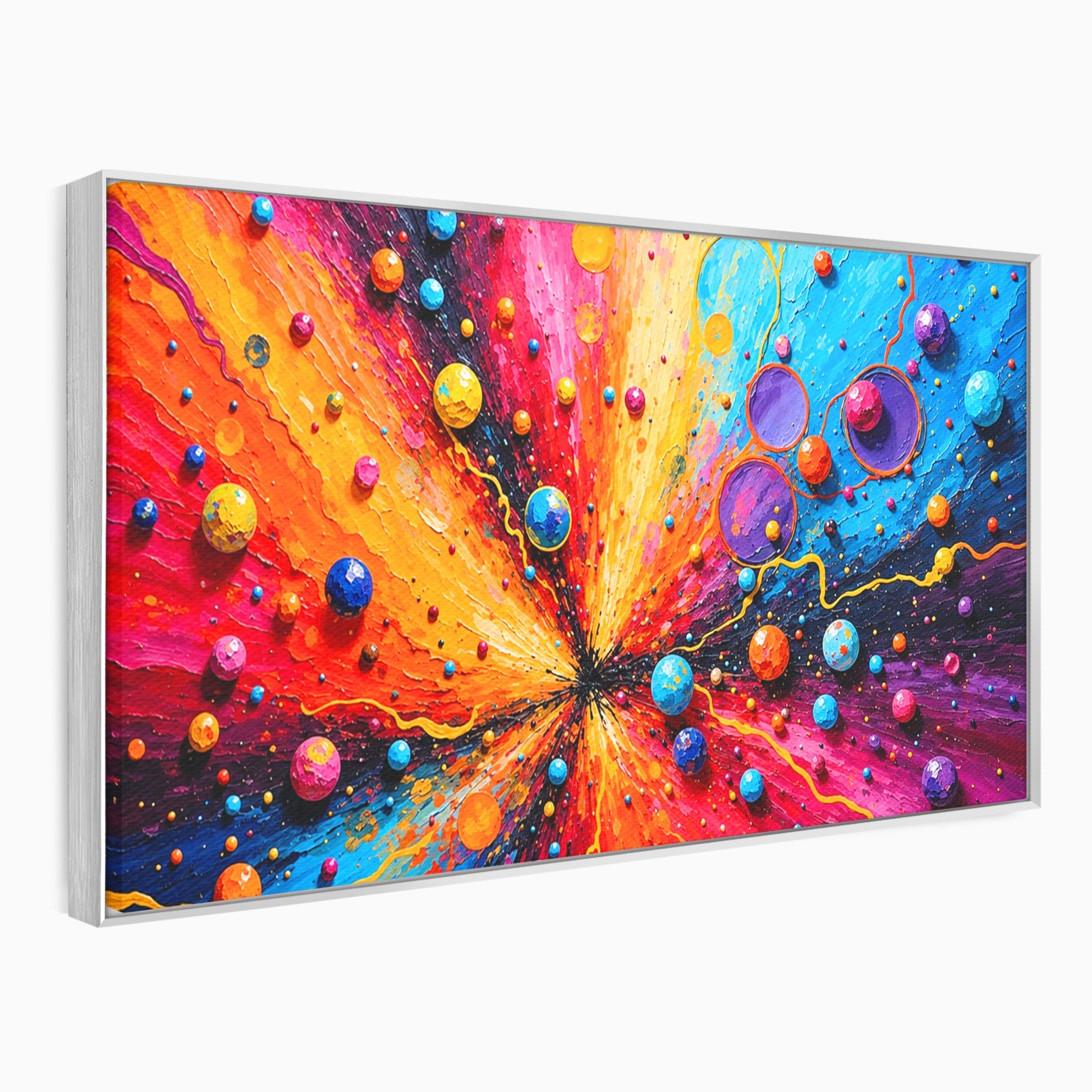 Tablou Canvas Premium LuxCanva® C1370, Explozie De Culori, Abstract, Modern, Dinamism, Energie, Living, Culori Vibrante