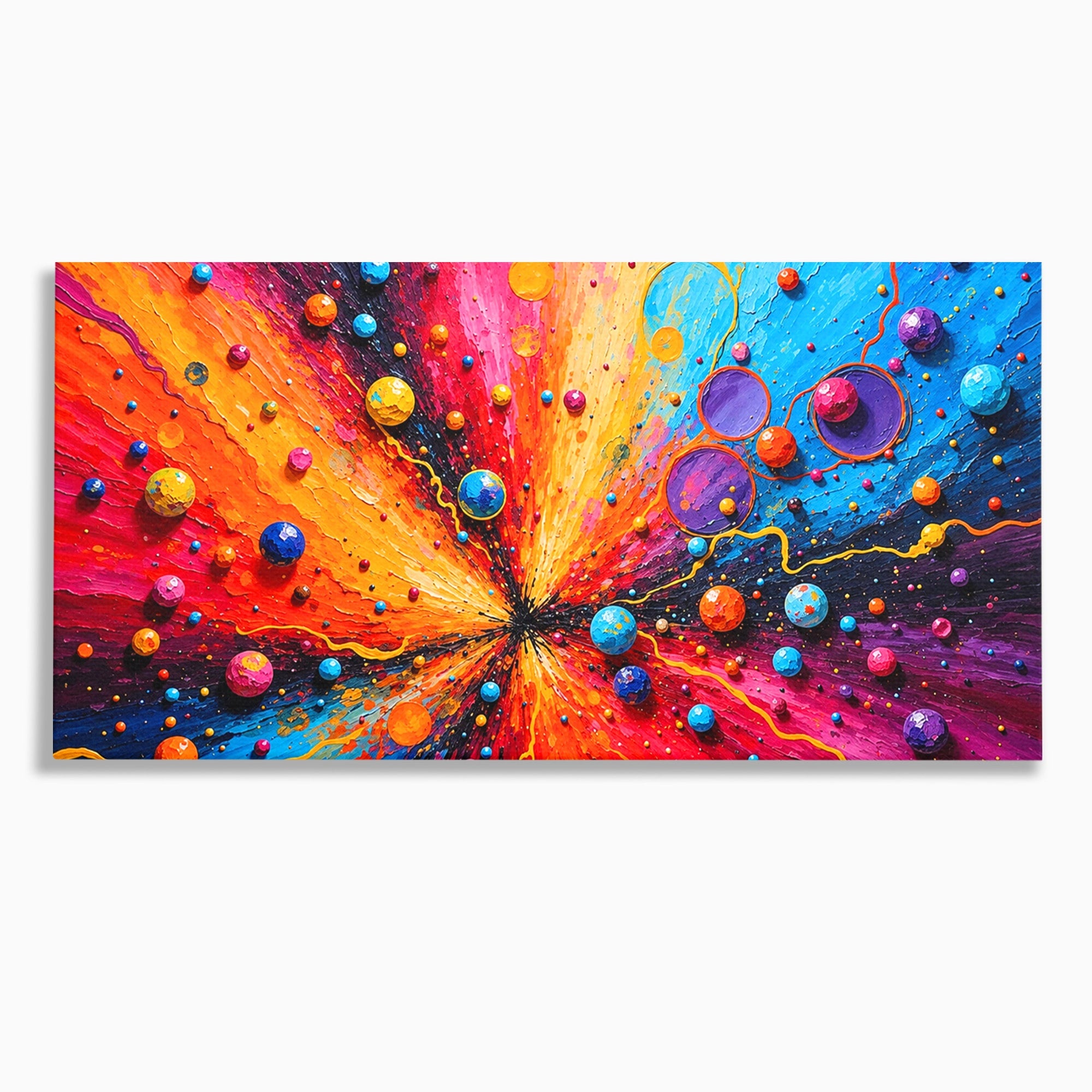 Tablou Canvas Premium LuxCanva® C1370, Explozie De Culori, Abstract, Modern, Dinamism, Energie, Living, Culori Vibrante
