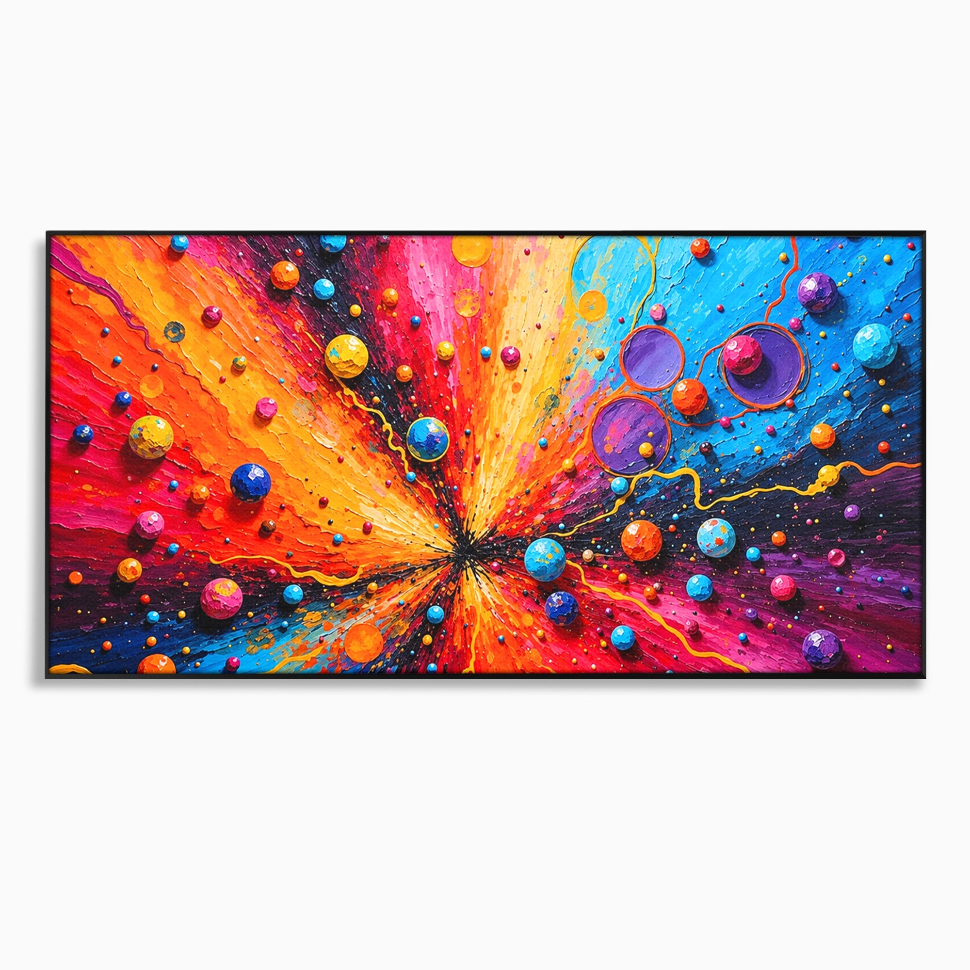 Tablou Canvas Premium LuxCanva® C1370, Explozie De Culori, Abstract, Modern, Dinamism, Energie, Living, Culori Vibrante