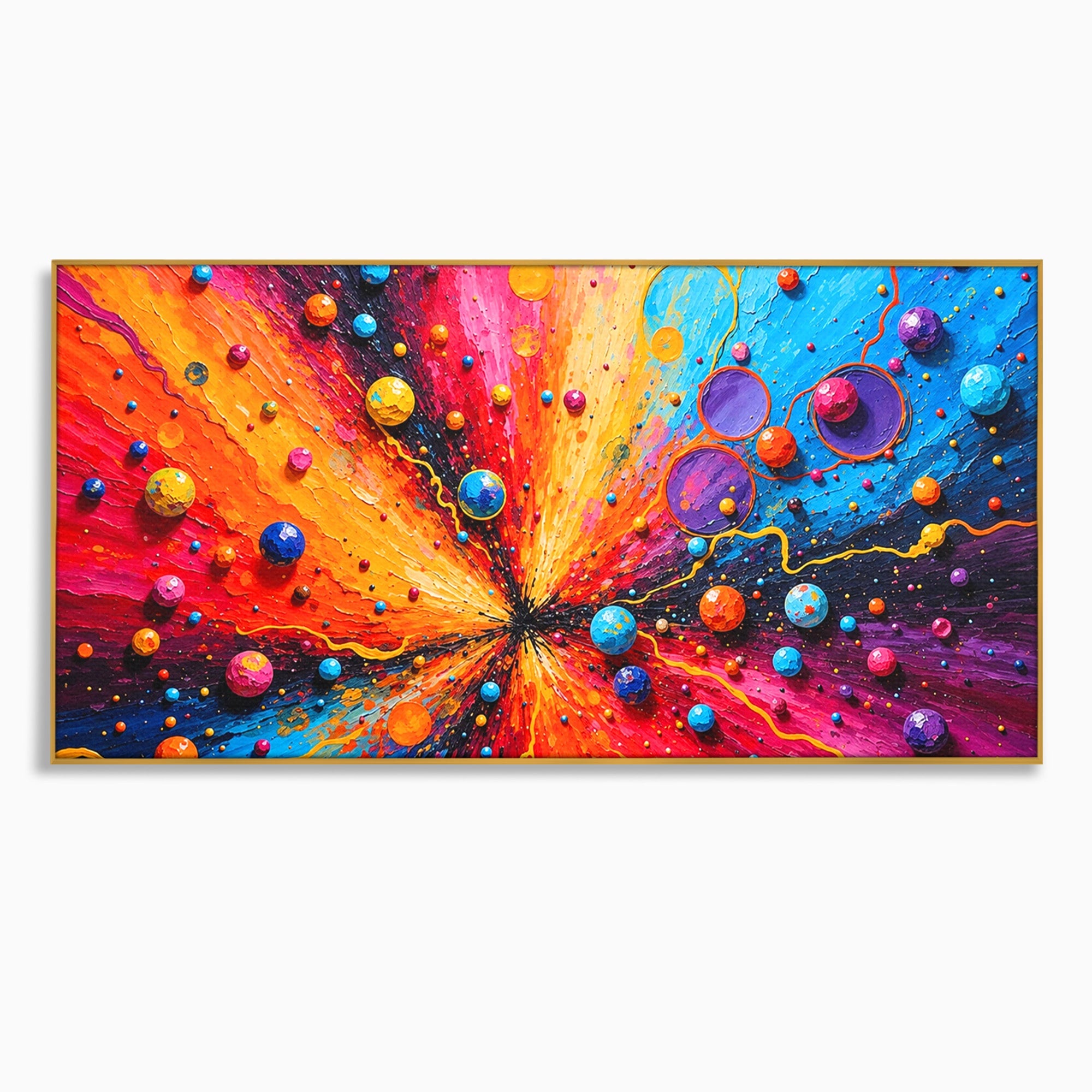 Tablou Canvas Premium LuxCanva® C1370, Explozie De Culori, Abstract, Modern, Dinamism, Energie, Living, Culori Vibrante