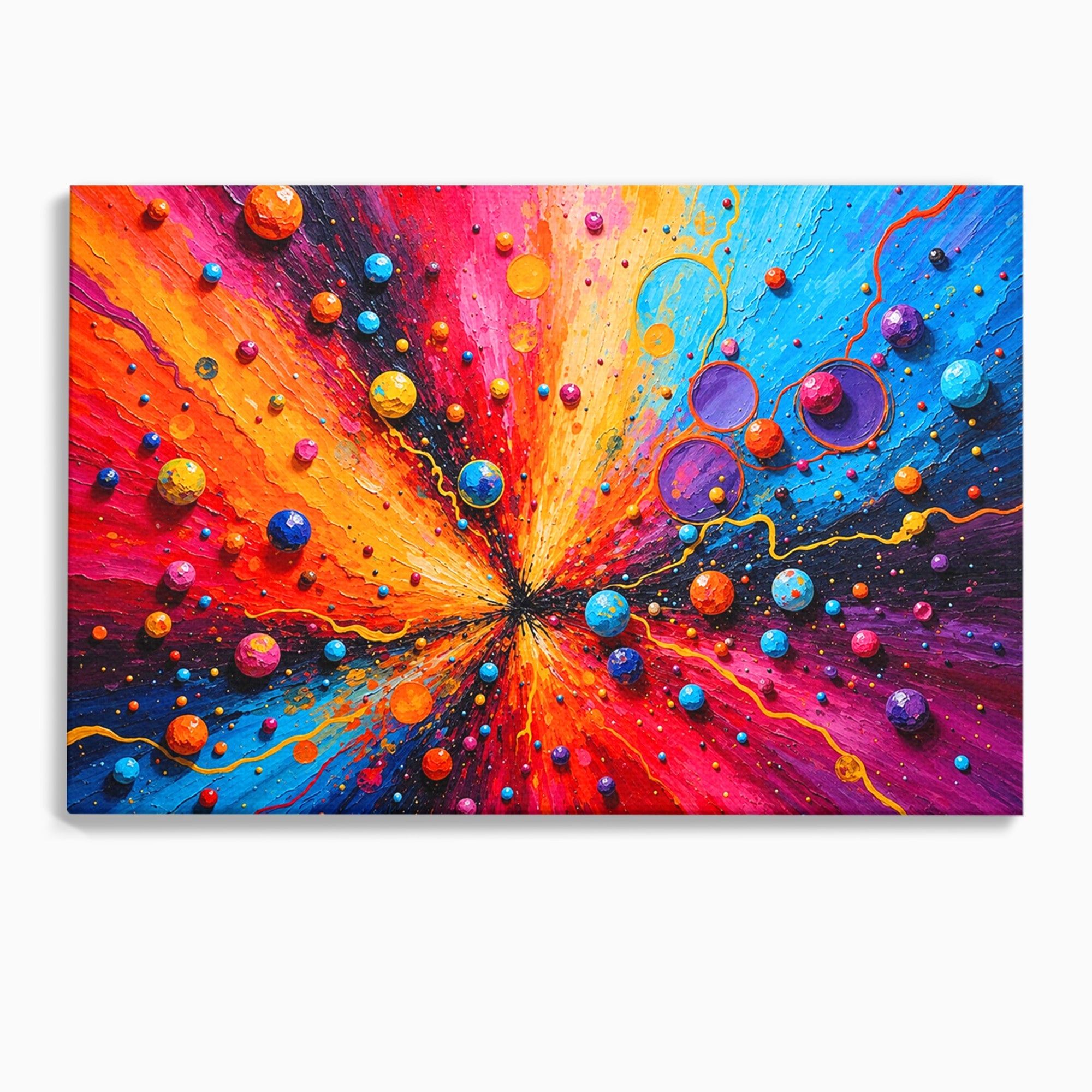 Tablou Canvas Premium LuxCanva® C1370, Explozie De Culori, Abstract, Modern, Dinamism, Energie, Living, Culori Vibrante