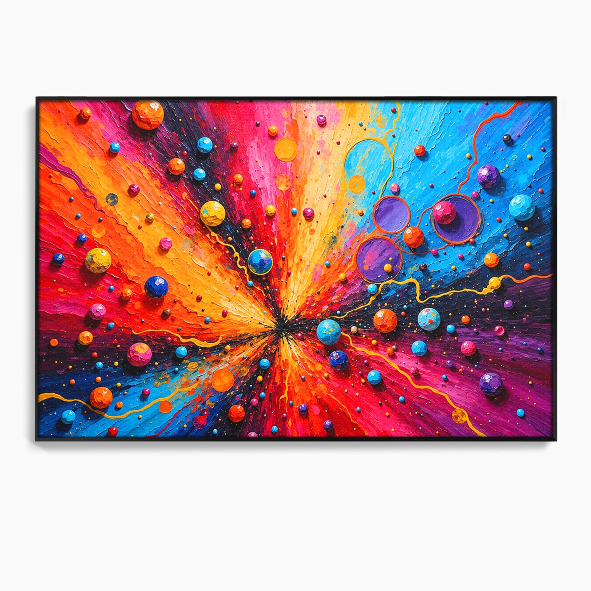 Tablou Canvas Premium LuxCanva® C1370, Explozie De Culori, Abstract, Modern, Dinamism, Energie, Living, Culori Vibrante