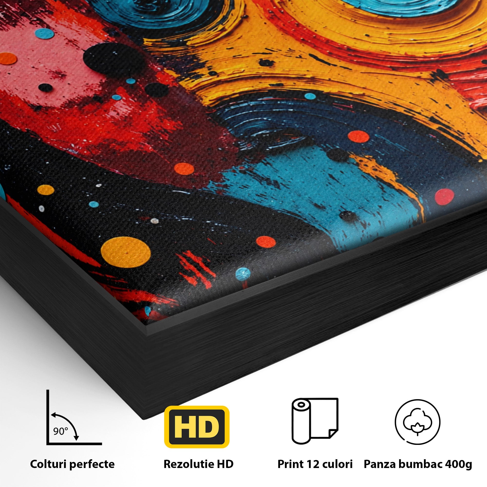 Tablou Canvas Premium LuxCanva® C1371, Fata Abstracta, Abstract, Portret, Modern, Arta, Living, Culori Vibrante