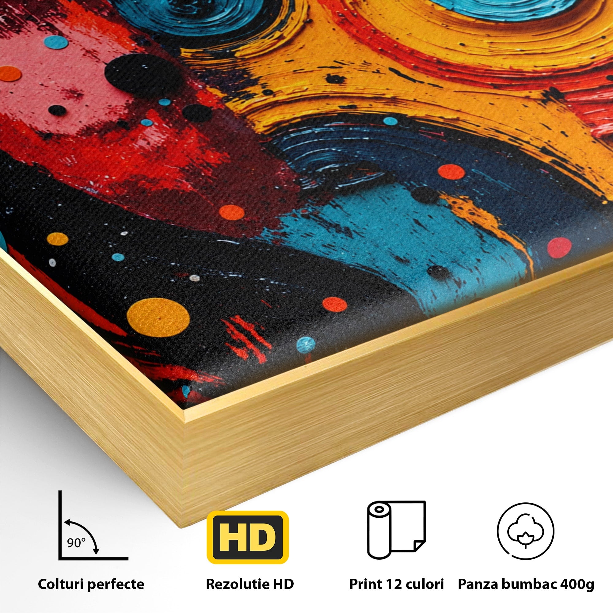 Tablou Canvas Premium LuxCanva® C1371, Fata Abstracta, Abstract, Portret, Modern, Arta, Living, Culori Vibrante