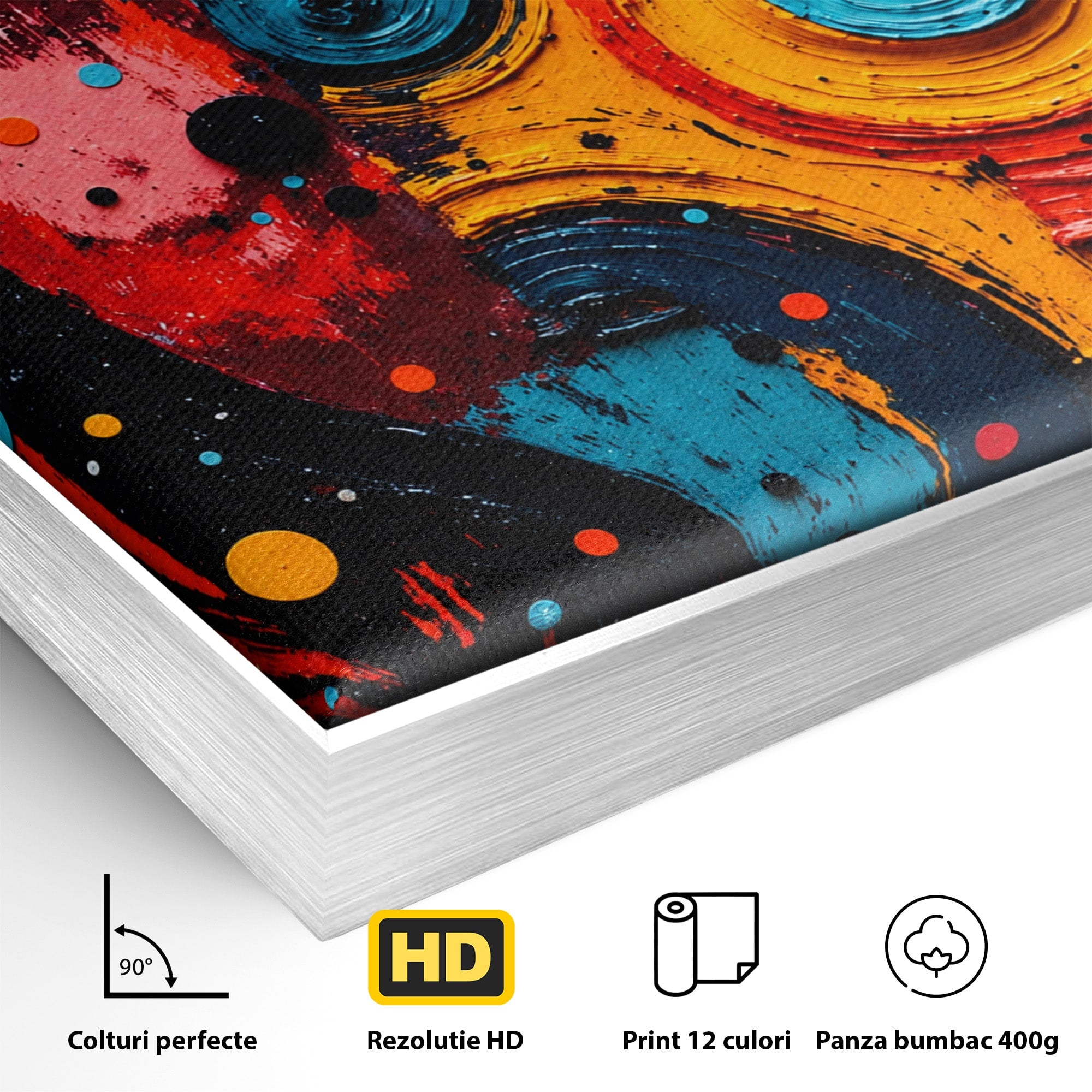Tablou Canvas Premium LuxCanva® C1371, Fata Abstracta, Abstract, Portret, Modern, Arta, Living, Culori Vibrante