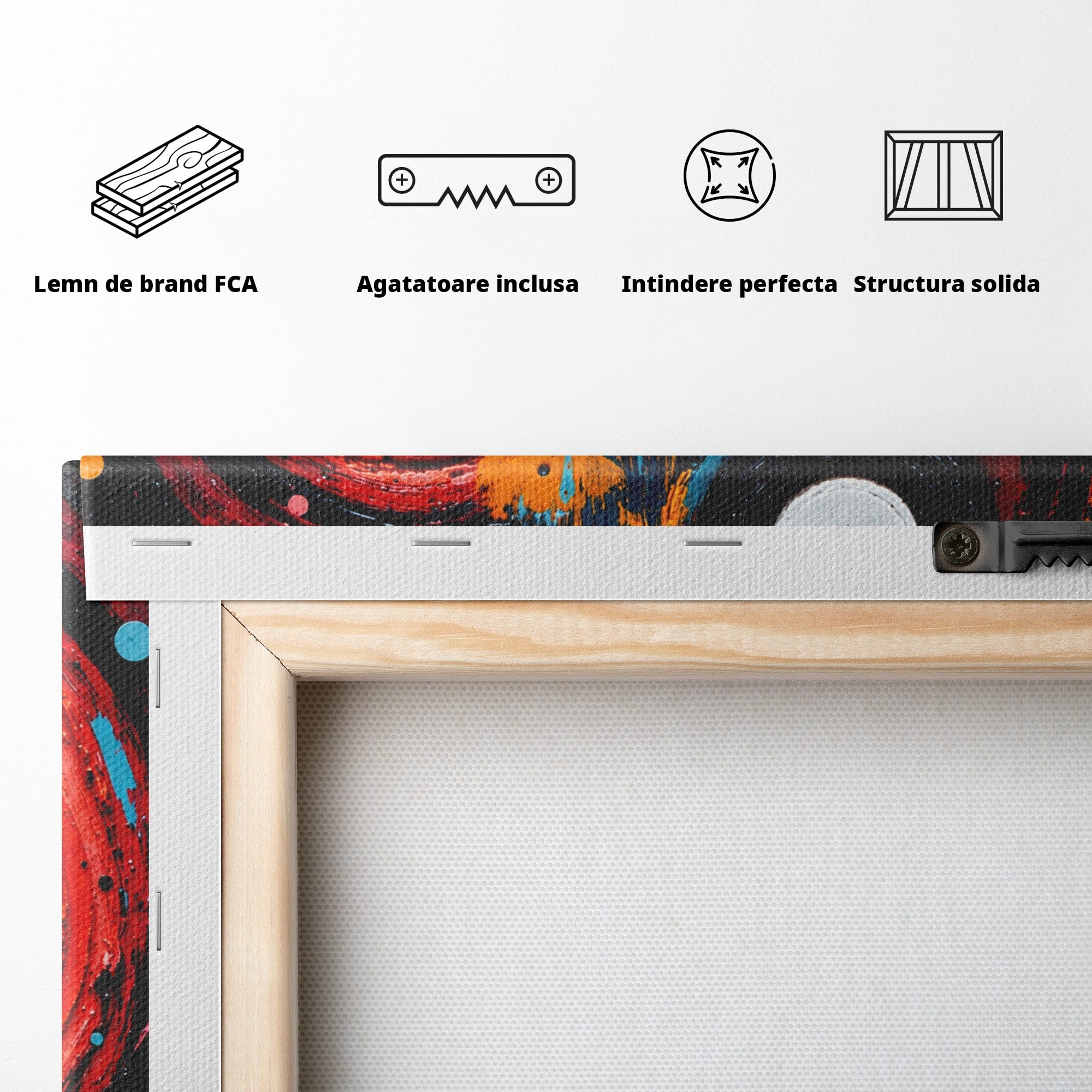 Tablou Canvas Premium LuxCanva® C1371, Fata Abstracta, Abstract, Portret, Modern, Arta, Living, Culori Vibrante