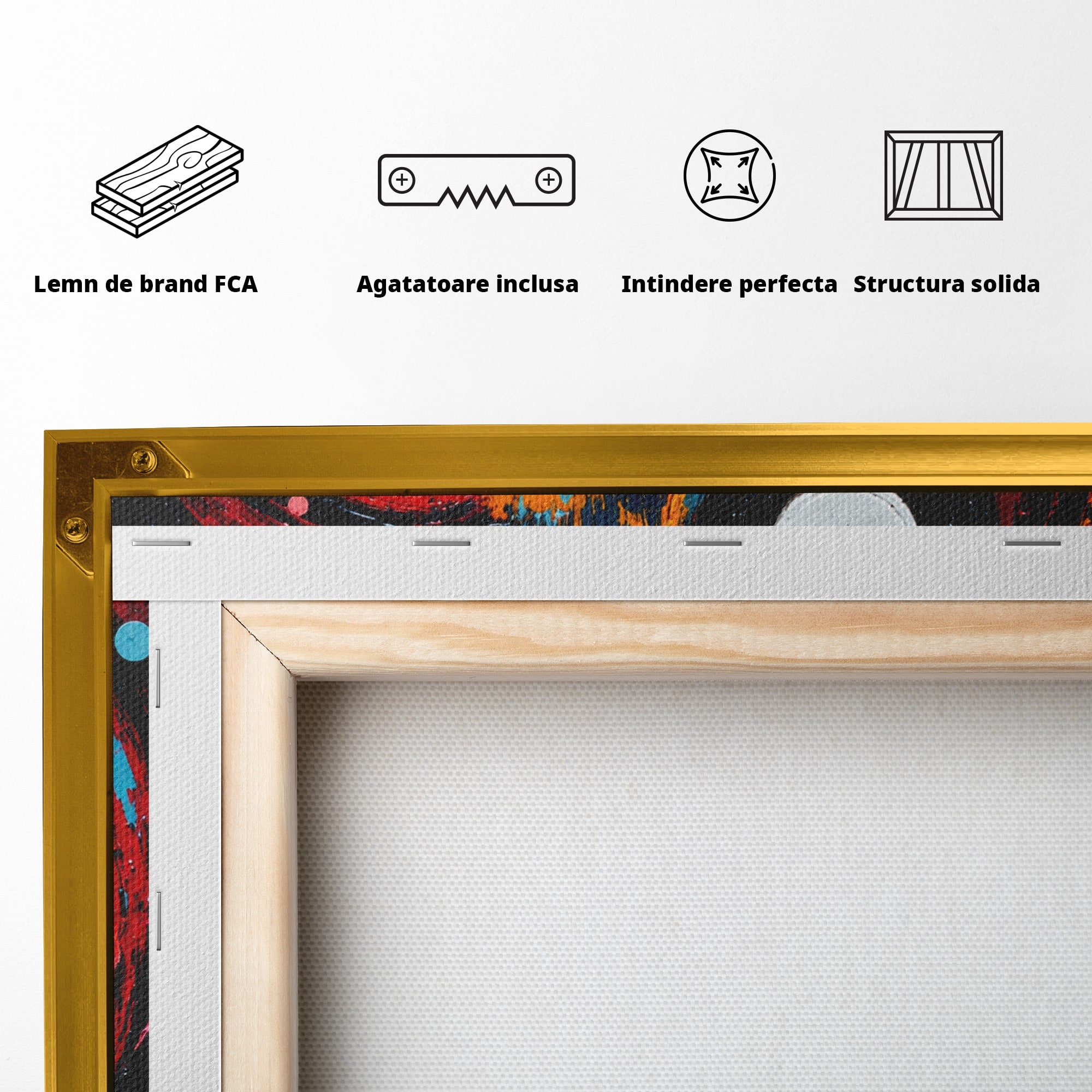 Tablou Canvas Premium LuxCanva® C1371, Fata Abstracta, Abstract, Portret, Modern, Arta, Living, Culori Vibrante