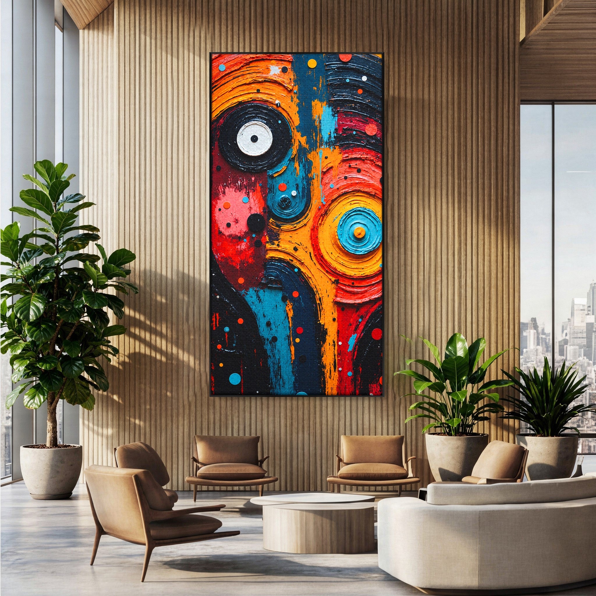 Tablou Canvas Premium LuxCanva® C1371, Fata Abstracta, Abstract, Portret, Modern, Arta, Living, Culori Vibrante