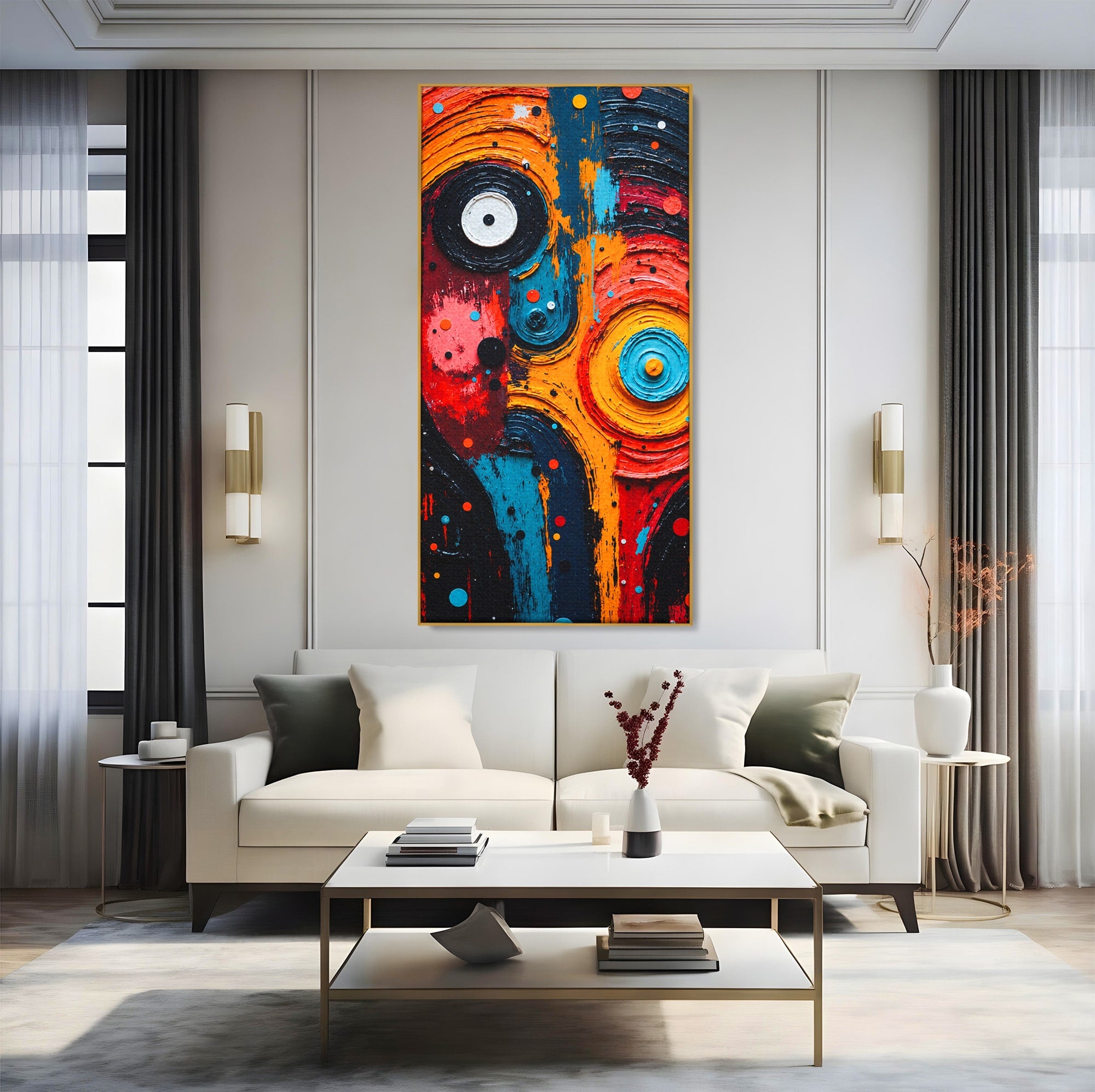 Tablou Canvas Premium LuxCanva® C1371, Fata Abstracta, Abstract, Portret, Modern, Arta, Living, Culori Vibrante