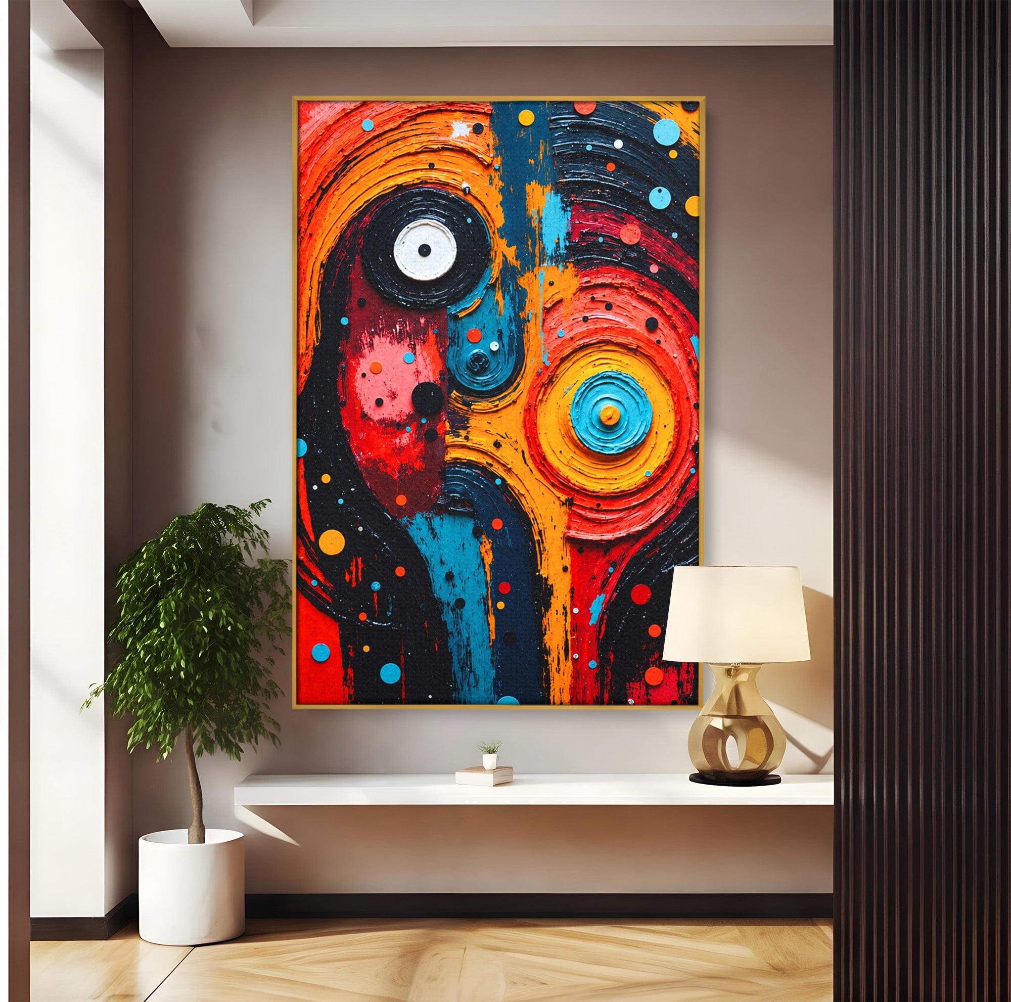 Tablou Canvas Premium LuxCanva® C1371, Fata Abstracta, Abstract, Portret, Modern, Arta, Living, Culori Vibrante