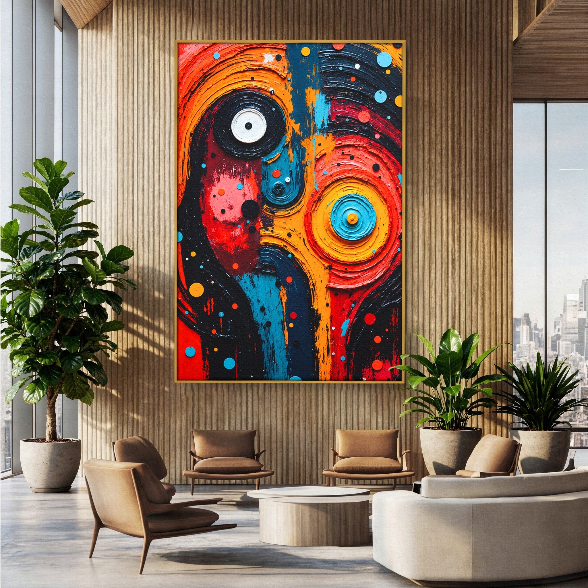 Tablou Canvas Premium LuxCanva® C1371, Fata Abstracta, Abstract, Portret, Modern, Arta, Living, Culori Vibrante