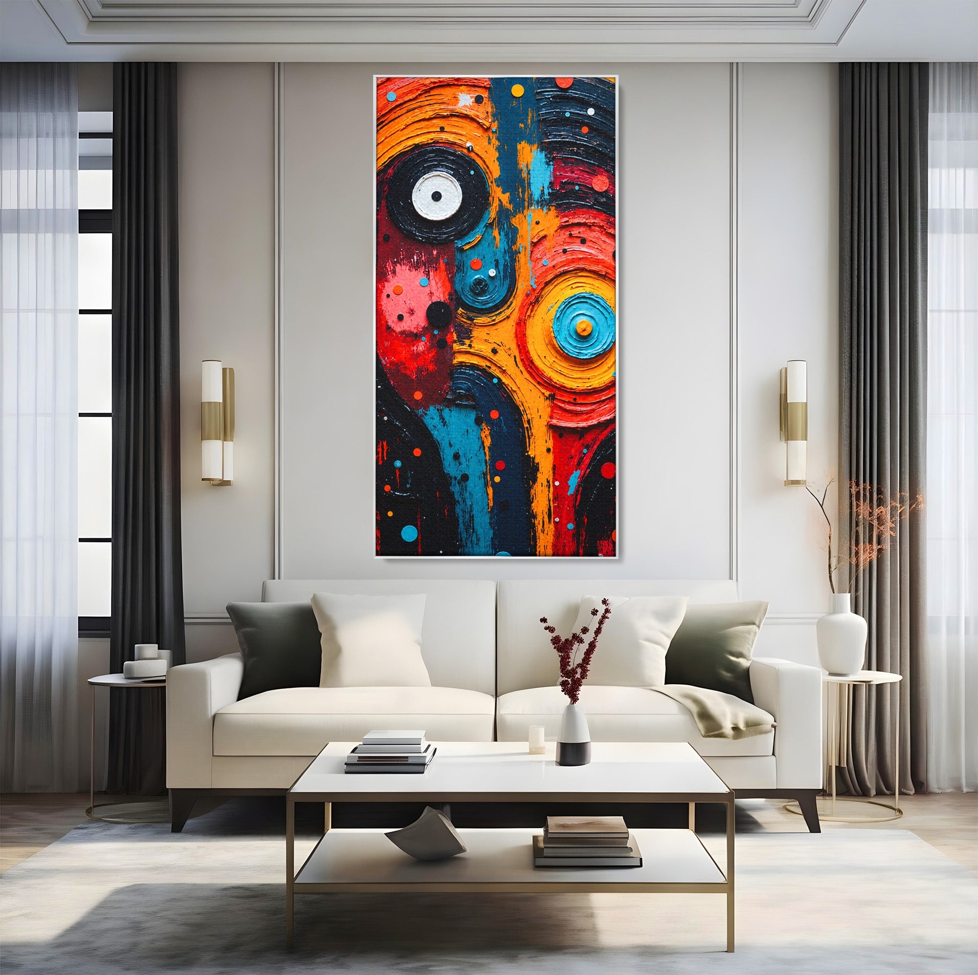 Tablou Canvas Premium LuxCanva® C1371, Fata Abstracta, Abstract, Portret, Modern, Arta, Living, Culori Vibrante