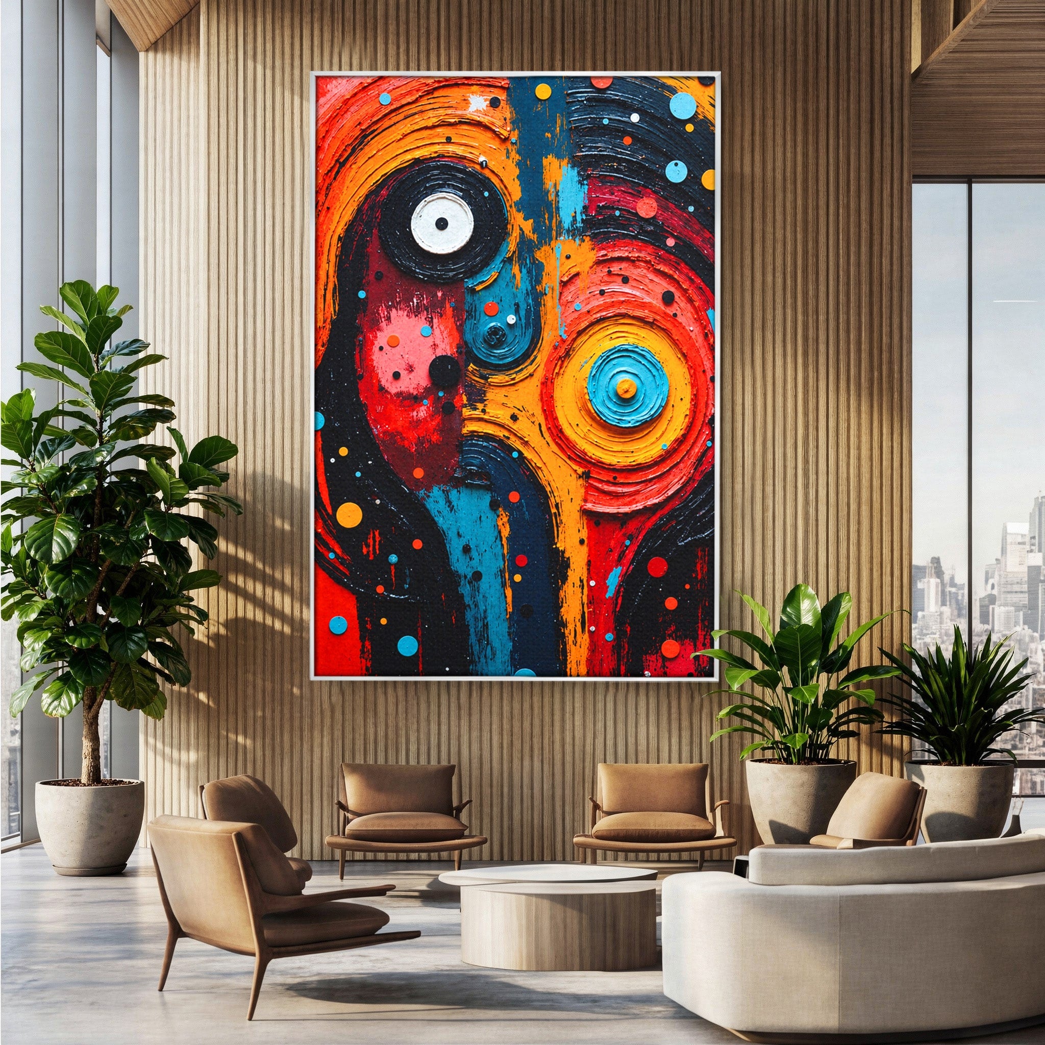 Tablou Canvas Premium LuxCanva® C1371, Fata Abstracta, Abstract, Portret, Modern, Arta, Living, Culori Vibrante