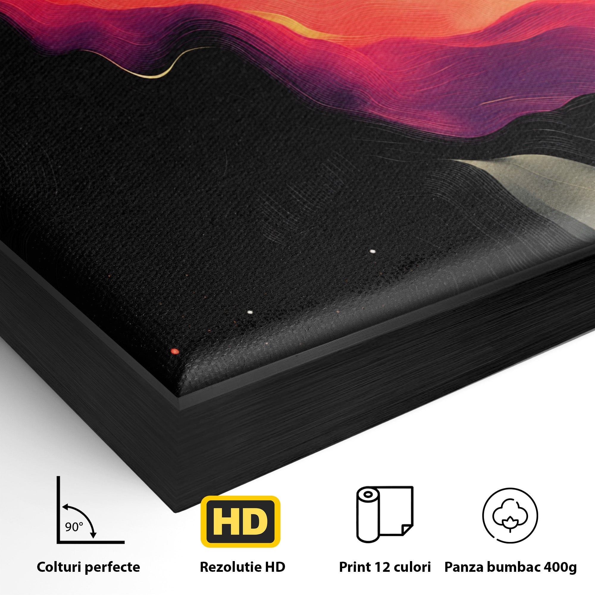 Tablou Canvas Premium LuxCanva® C1372, Peisaj Cosmic Abstractionist, Peisaj, Abstractie, Univers, Culori, Modern, Living, Dormitor, Culori Vibrante