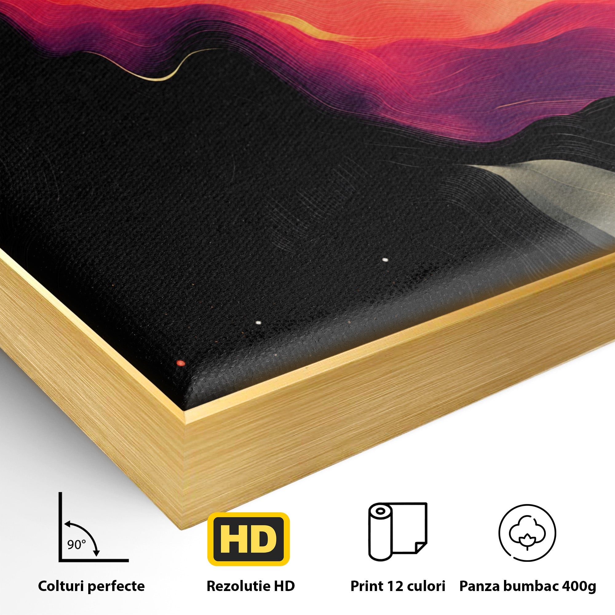 Tablou Canvas Premium LuxCanva® C1372, Peisaj Cosmic Abstractionist, Peisaj, Abstractie, Univers, Culori, Modern, Living, Dormitor, Culori Vibrante