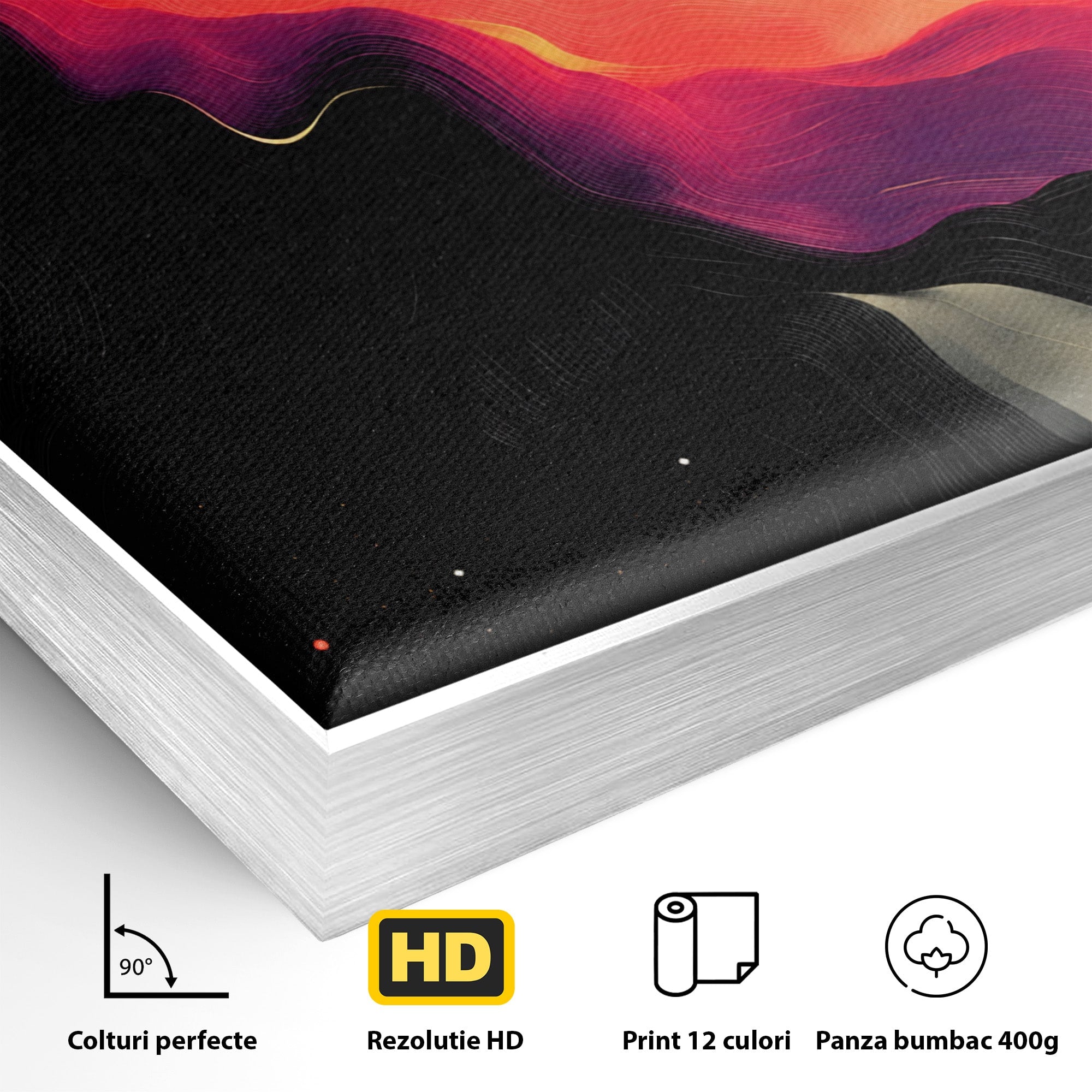 Tablou Canvas Premium LuxCanva® C1372, Peisaj Cosmic Abstractionist, Peisaj, Abstractie, Univers, Culori, Modern, Living, Dormitor, Culori Vibrante