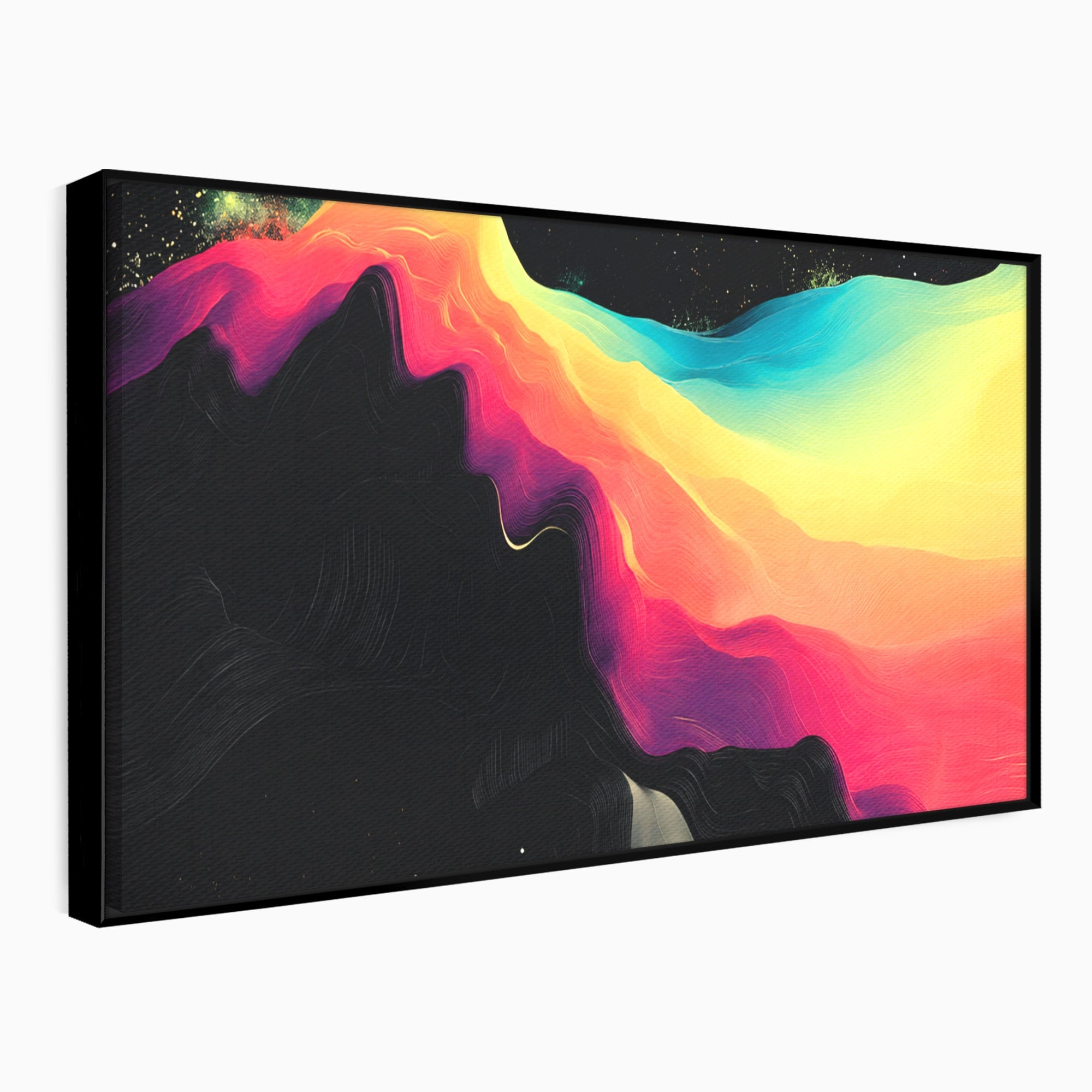 Tablou Canvas Premium LuxCanva® C1372, Peisaj Cosmic Abstractionist, Peisaj, Abstractie, Univers, Culori, Modern, Living, Dormitor, Culori Vibrante