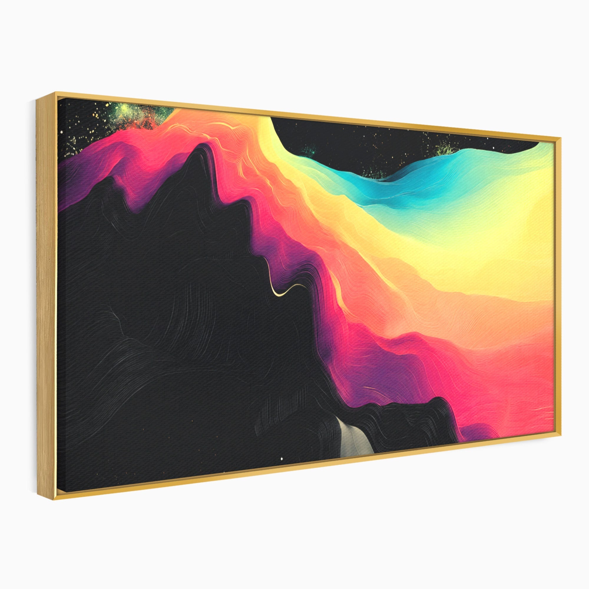 Tablou Canvas Premium LuxCanva® C1372, Peisaj Cosmic Abstractionist, Peisaj, Abstractie, Univers, Culori, Modern, Living, Dormitor, Culori Vibrante