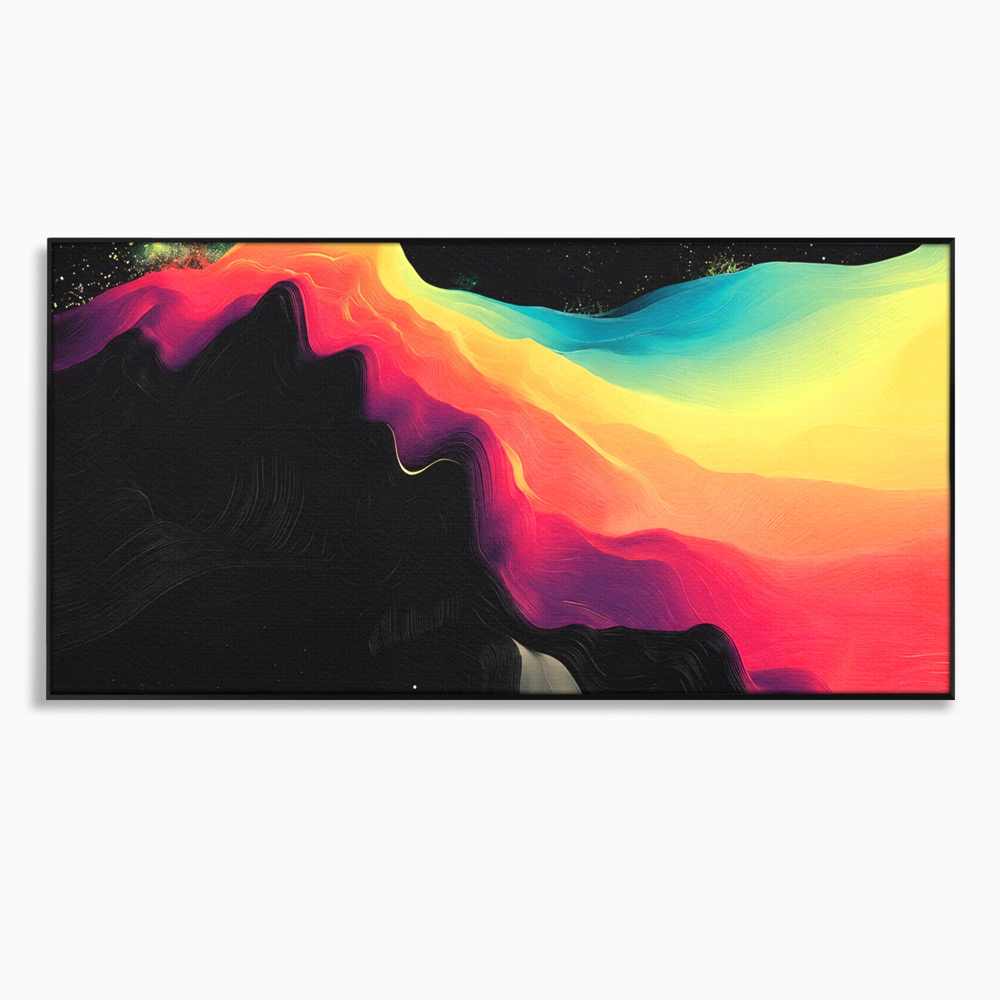 Tablou Canvas Premium LuxCanva® C1372, Peisaj Cosmic Abstractionist, Peisaj, Abstractie, Univers, Culori, Modern, Living, Dormitor, Culori Vibrante