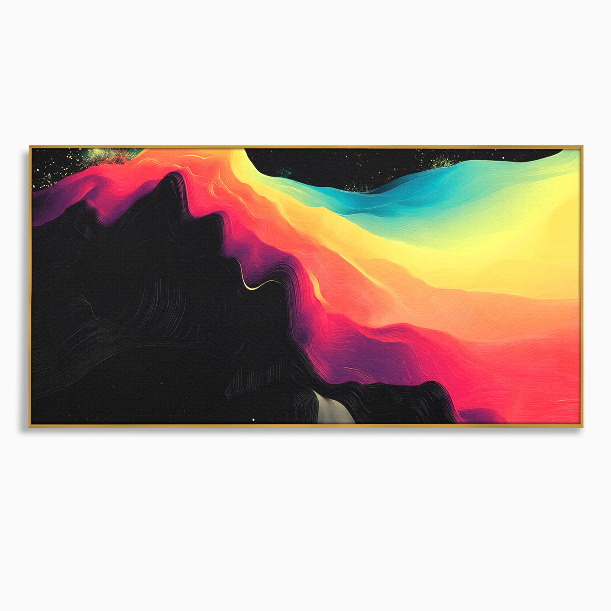 Tablou Canvas Premium LuxCanva® C1372, Peisaj Cosmic Abstractionist, Peisaj, Abstractie, Univers, Culori, Modern, Living, Dormitor, Culori Vibrante