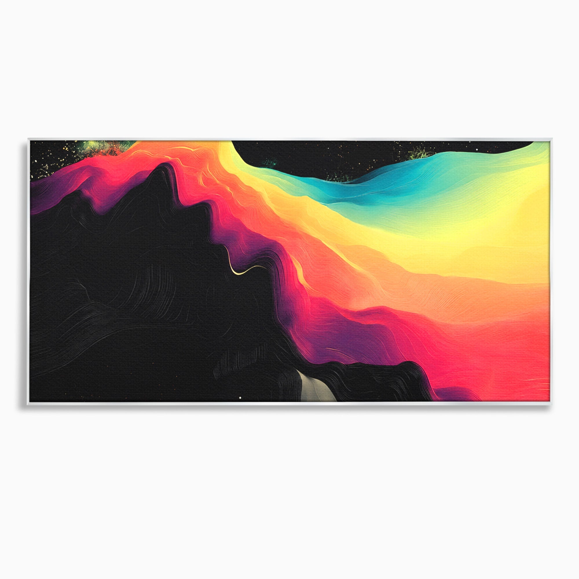 Tablou Canvas Premium LuxCanva® C1372, Peisaj Cosmic Abstractionist, Peisaj, Abstractie, Univers, Culori, Modern, Living, Dormitor, Culori Vibrante