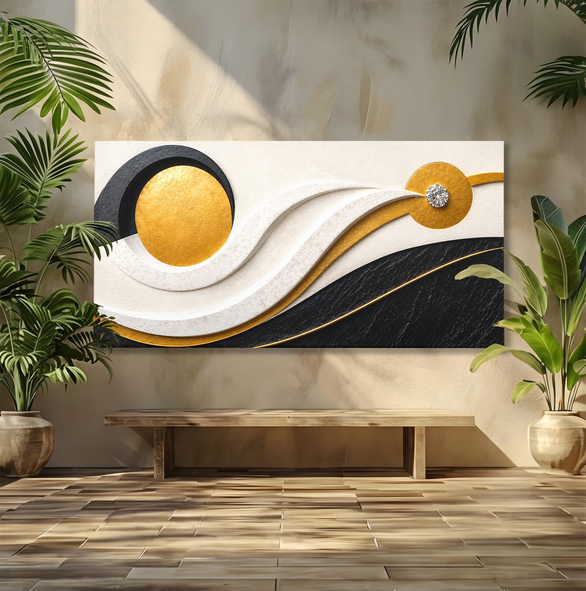 Tablou Canvas Premium LuxCanva® C1373, Armonie Abstracta, Abstract, Modern, Arta, Birou, Living, Culori Vibrante