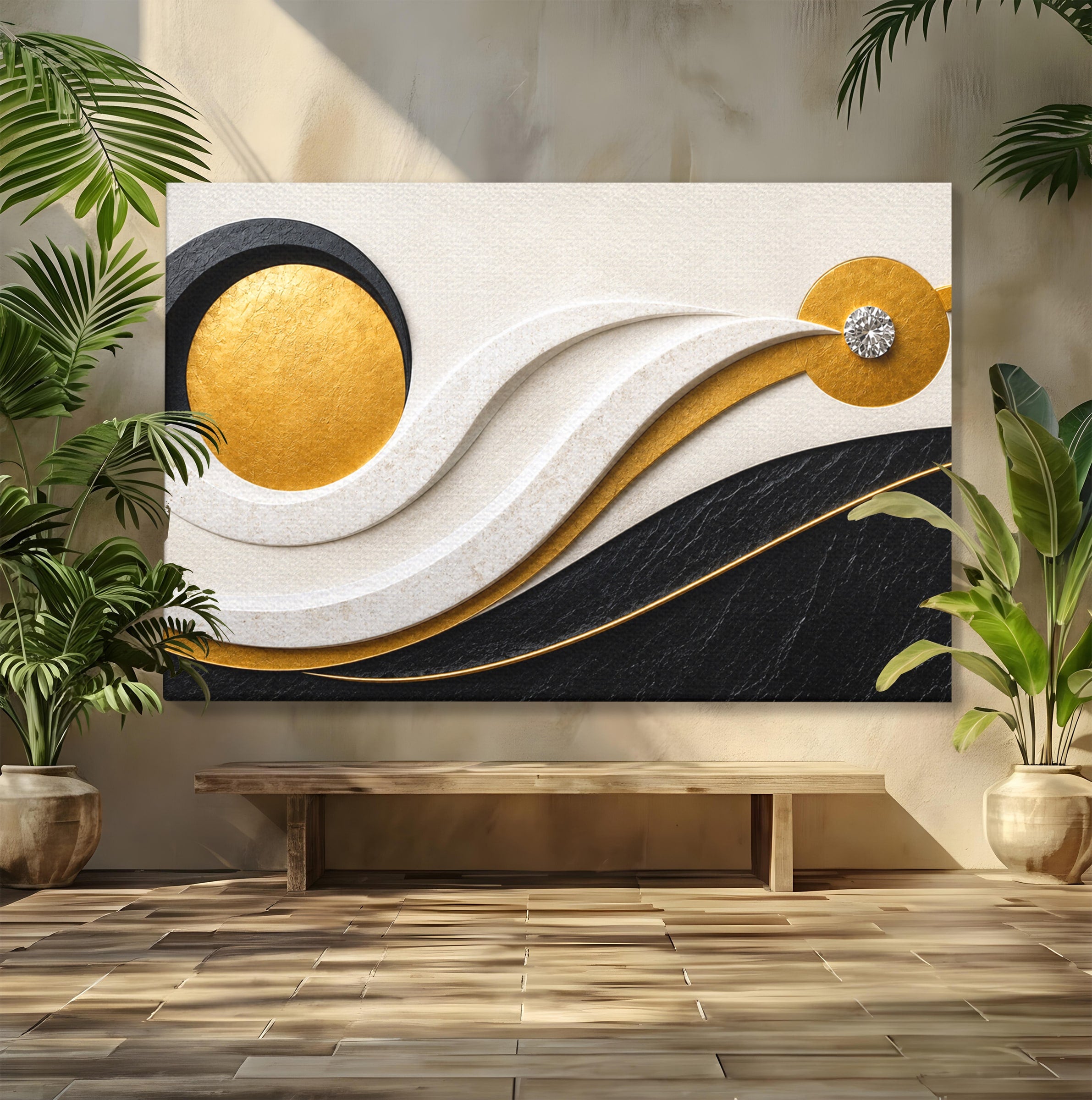 Tablou Canvas Premium LuxCanva® C1373, Armonie Abstracta, Abstract, Modern, Arta, Birou, Living, Culori Vibrante