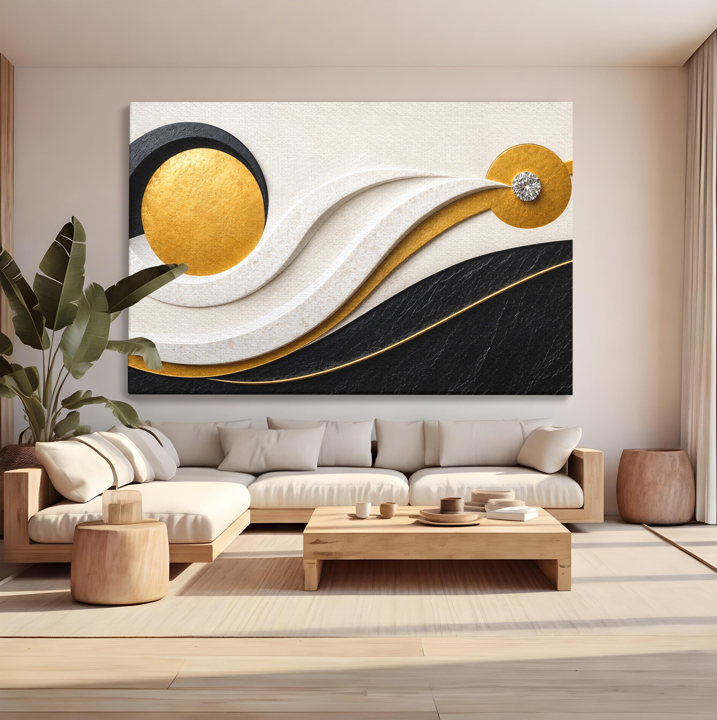 Tablou Canvas Premium LuxCanva® C1373, Armonie Abstracta, Abstract, Modern, Arta, Birou, Living, Culori Vibrante