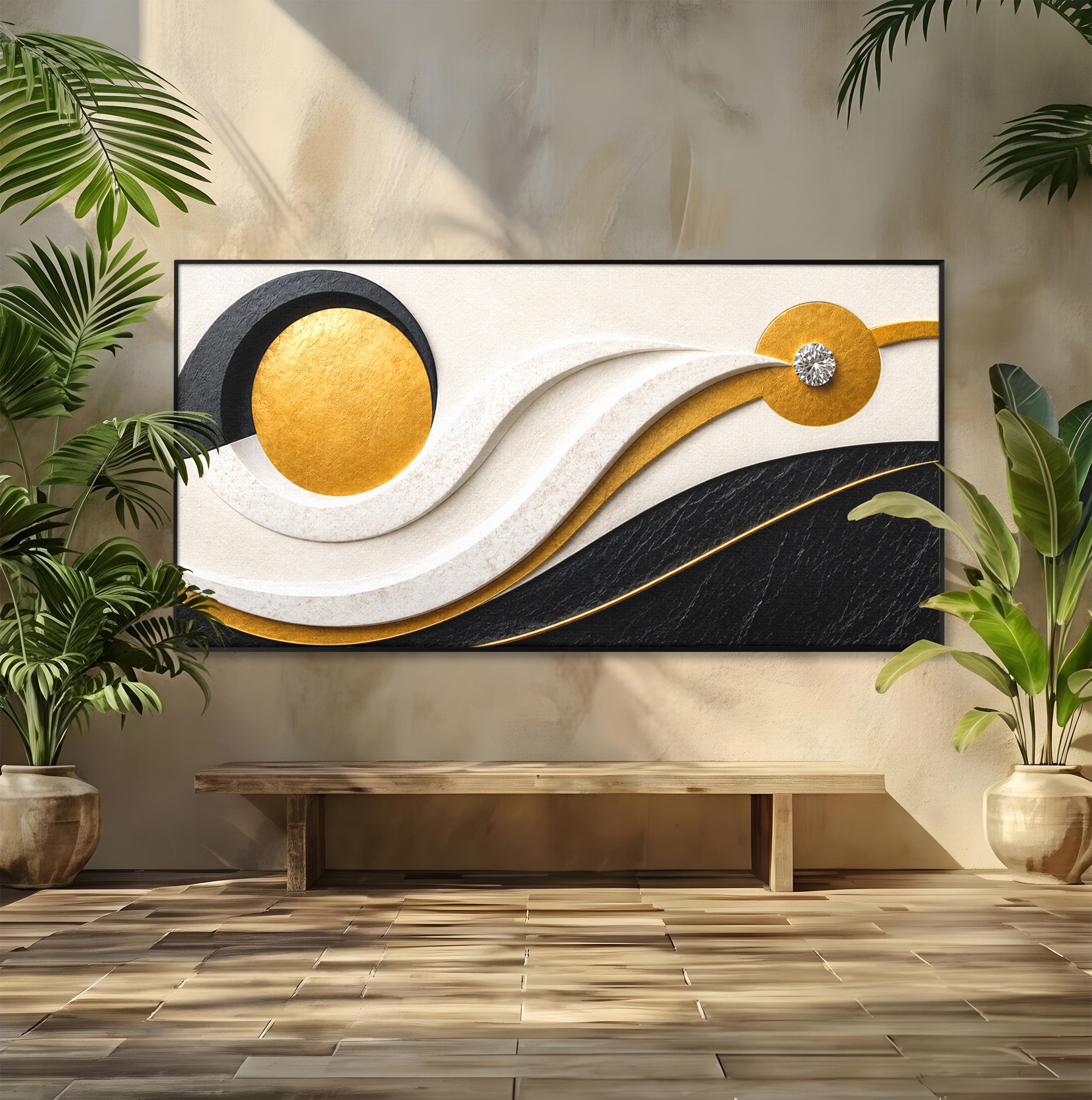 Tablou Canvas Premium LuxCanva® C1373, Armonie Abstracta, Abstract, Modern, Arta, Birou, Living, Culori Vibrante