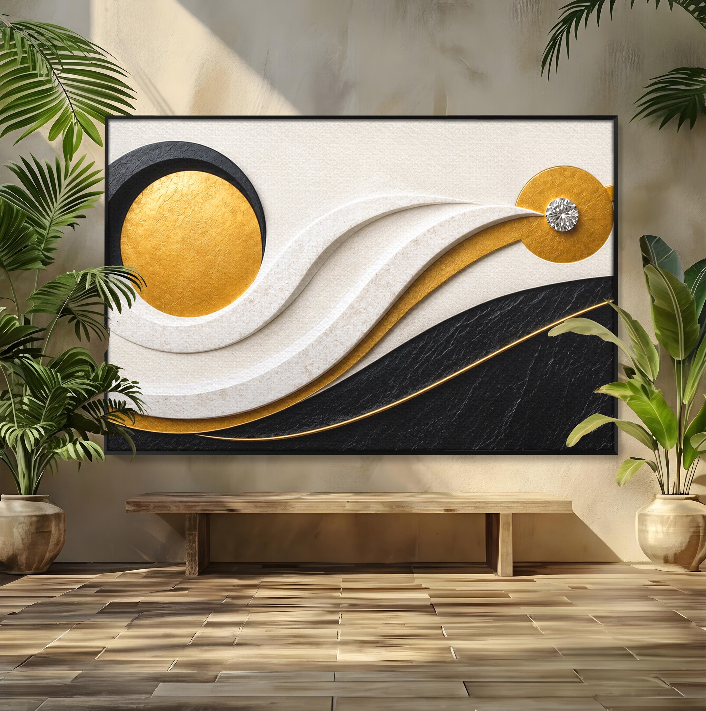 Tablou Canvas Premium LuxCanva® C1373, Armonie Abstracta, Abstract, Modern, Arta, Birou, Living, Culori Vibrante