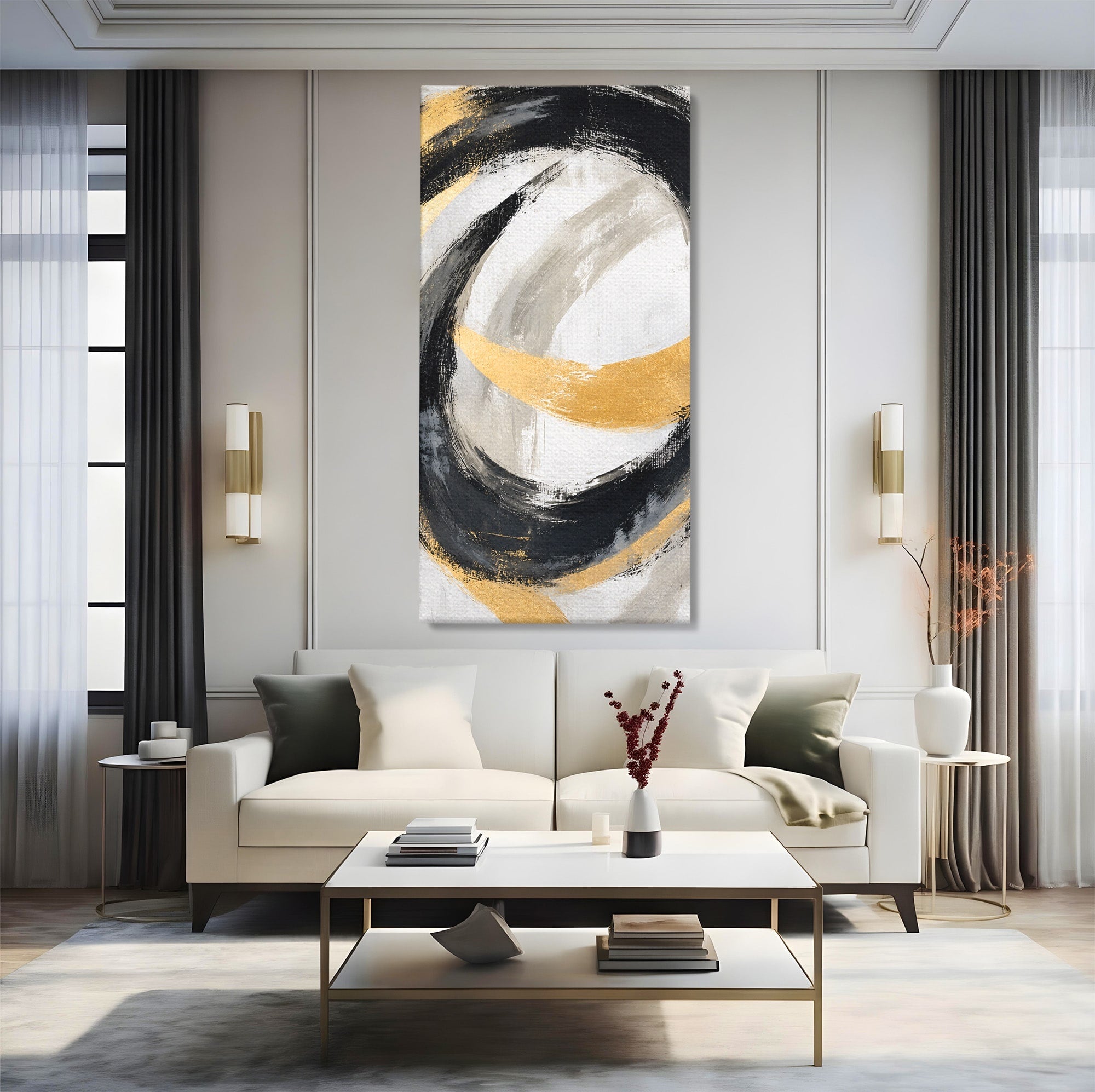 Tablou Canvas Premium LuxCanva® C1375, Spirale Abstracte, Abstract, Spirale, Modern, Living, Birou, Culori Vibrante