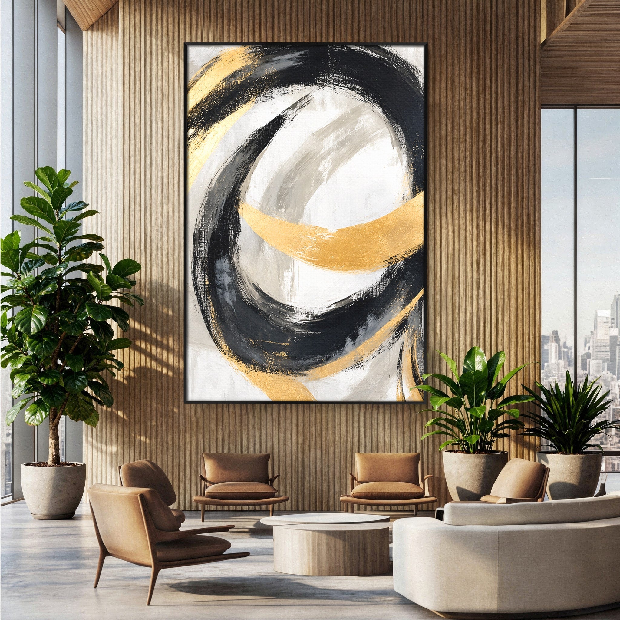 Tablou Canvas Premium LuxCanva® C1375, Spirale Abstracte, Abstract, Spirale, Modern, Living, Birou, Culori Vibrante