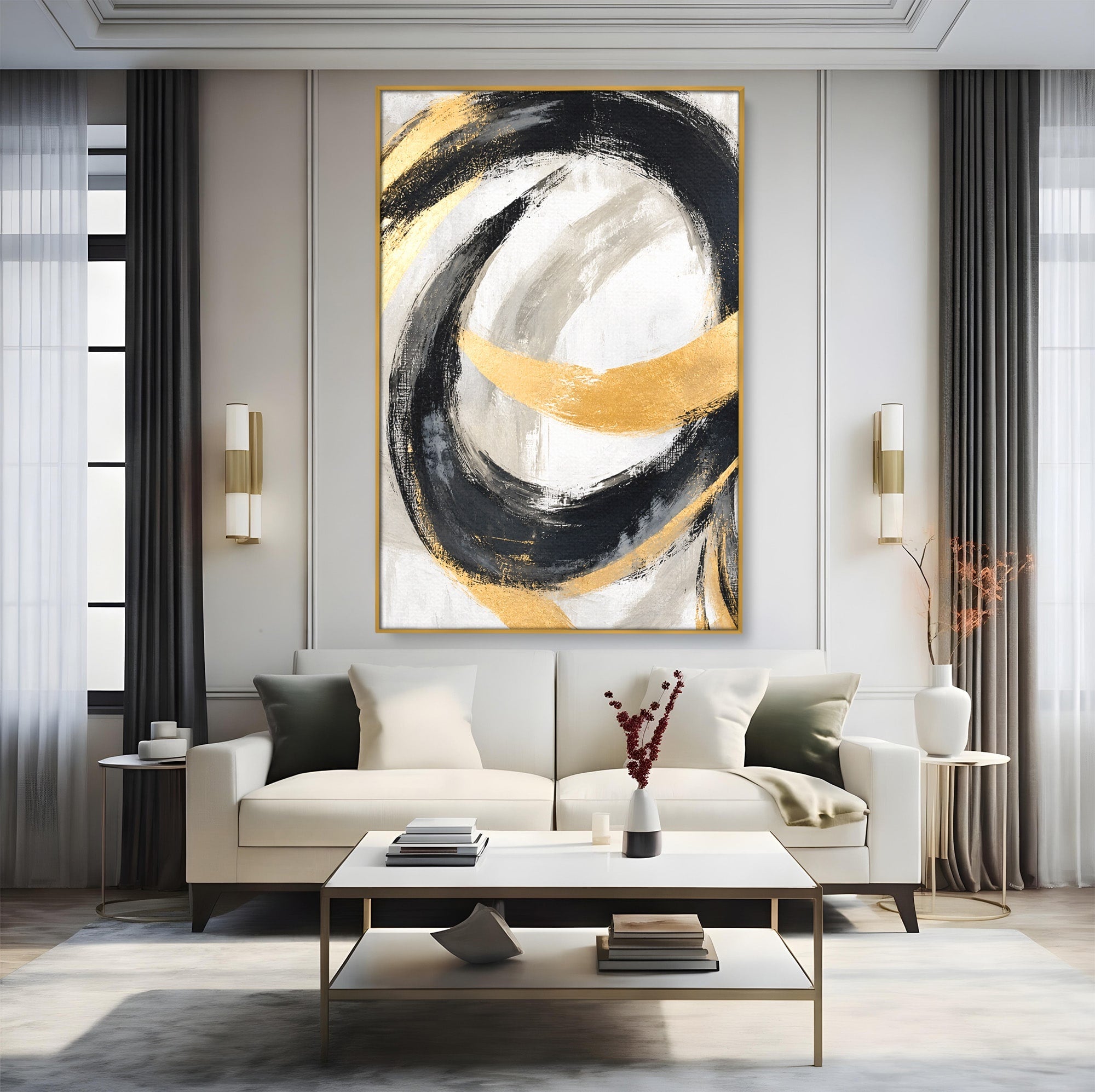 Tablou Canvas Premium LuxCanva® C1375, Spirale Abstracte, Abstract, Spirale, Modern, Living, Birou, Culori Vibrante