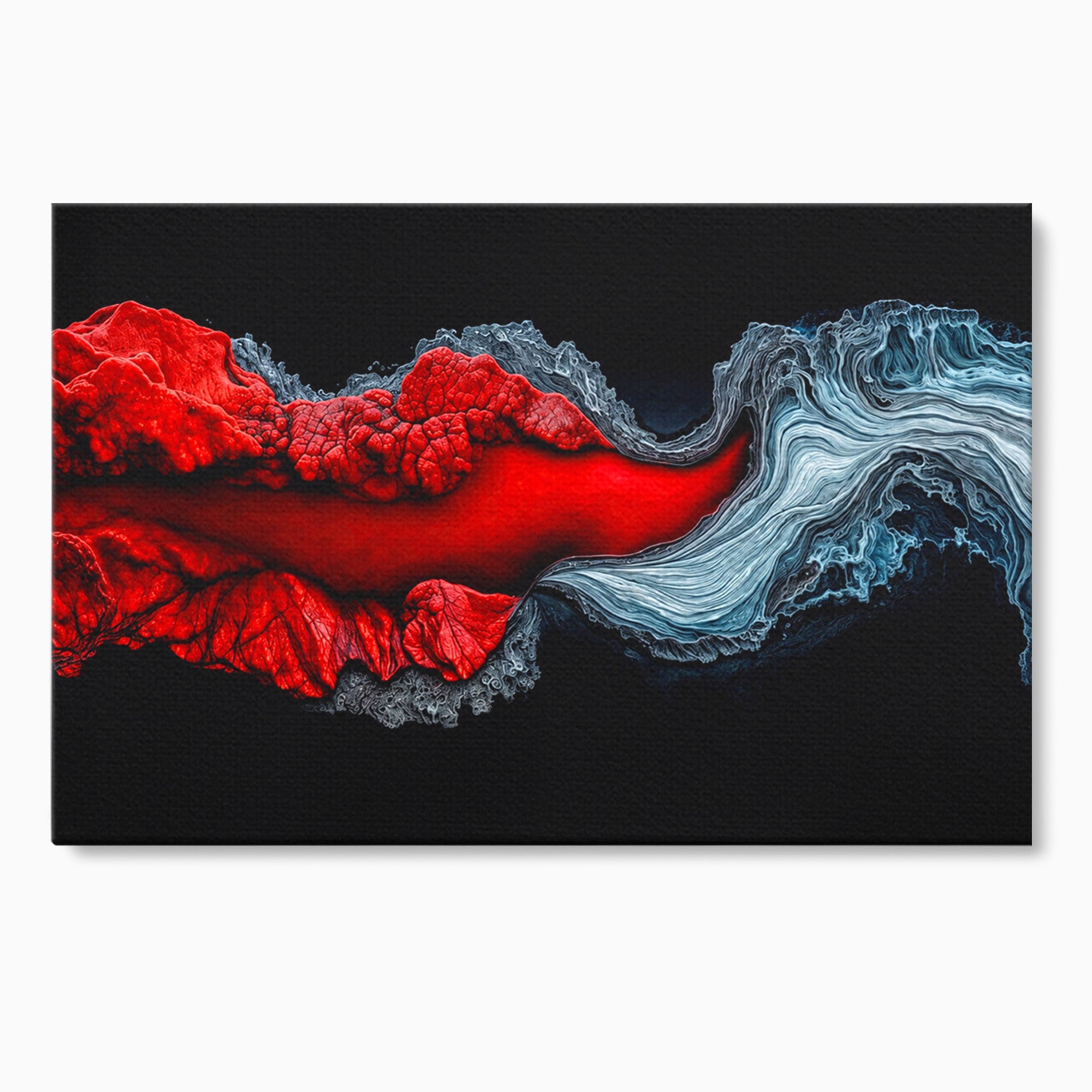 Tablou Canvas Premium LuxCanva® C1376, Fluxul de Lava, Abstract, Arta, Flux, Dramatic, Living, Dormitor, Culori Vibrante