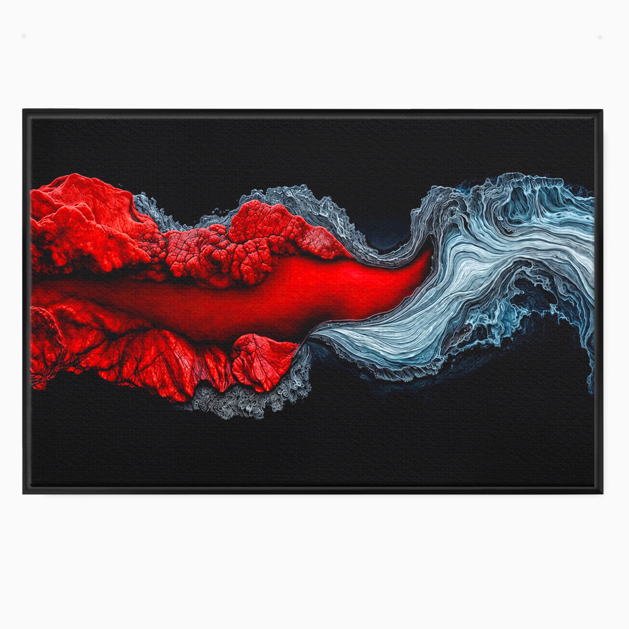 Tablou Canvas Premium LuxCanva® C1376, Fluxul de Lava, Abstract, Arta, Flux, Dramatic, Living, Dormitor, Culori Vibrante