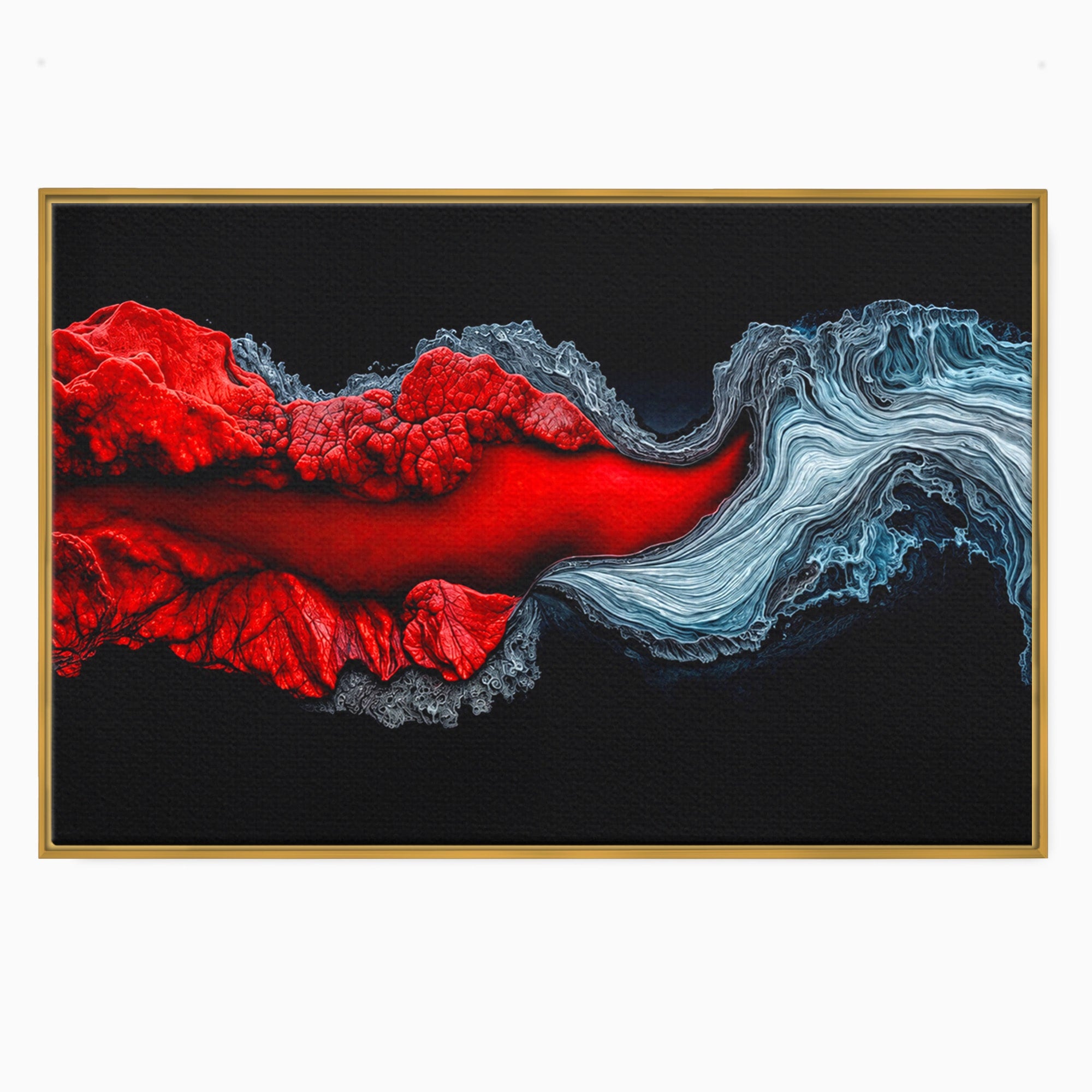 Tablou Canvas Premium LuxCanva® C1376, Fluxul de Lava, Abstract, Arta, Flux, Dramatic, Living, Dormitor, Culori Vibrante