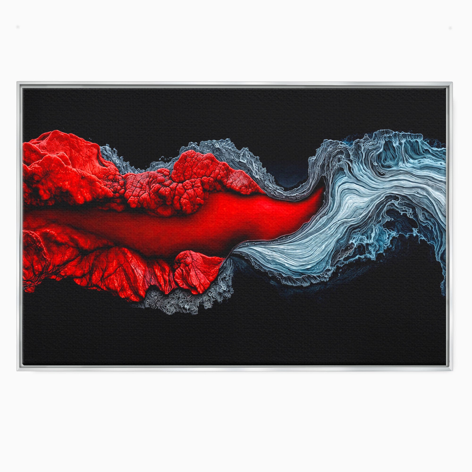 Tablou Canvas Premium LuxCanva® C1376, Fluxul de Lava, Abstract, Arta, Flux, Dramatic, Living, Dormitor, Culori Vibrante