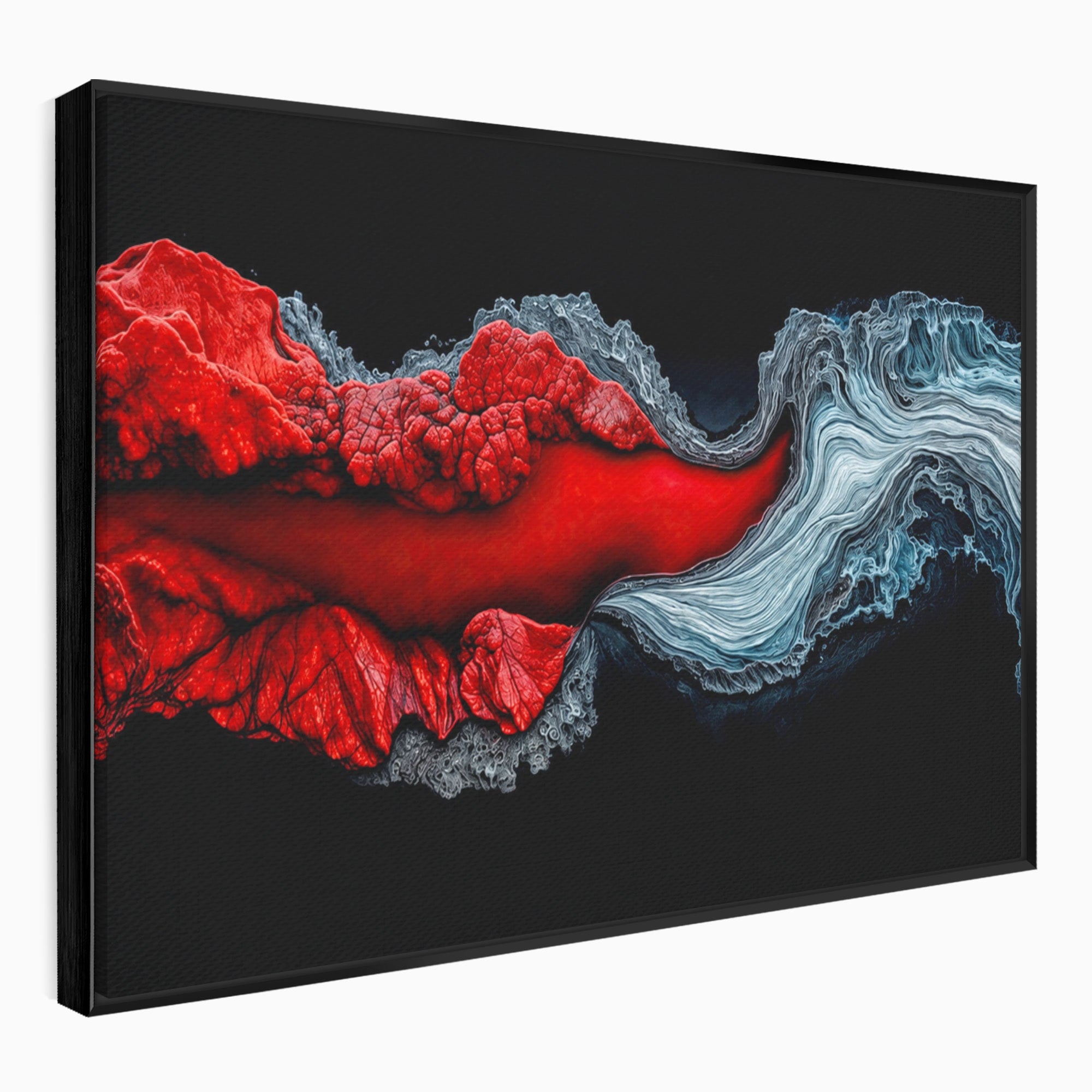 Tablou Canvas Premium LuxCanva® C1376, Fluxul de Lava, Abstract, Arta, Flux, Dramatic, Living, Dormitor, Culori Vibrante