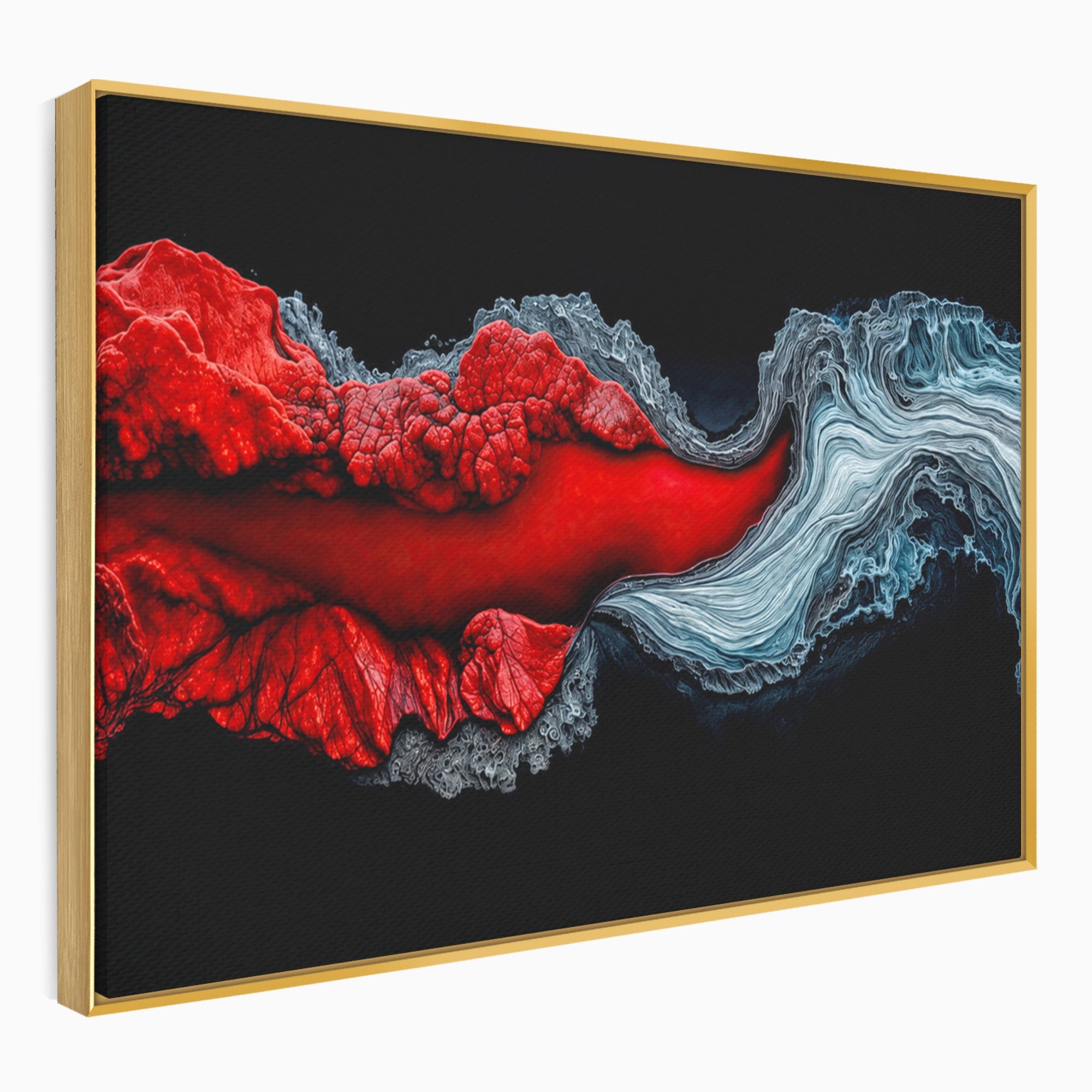 Tablou Canvas Premium LuxCanva® C1376, Fluxul de Lava, Abstract, Arta, Flux, Dramatic, Living, Dormitor, Culori Vibrante