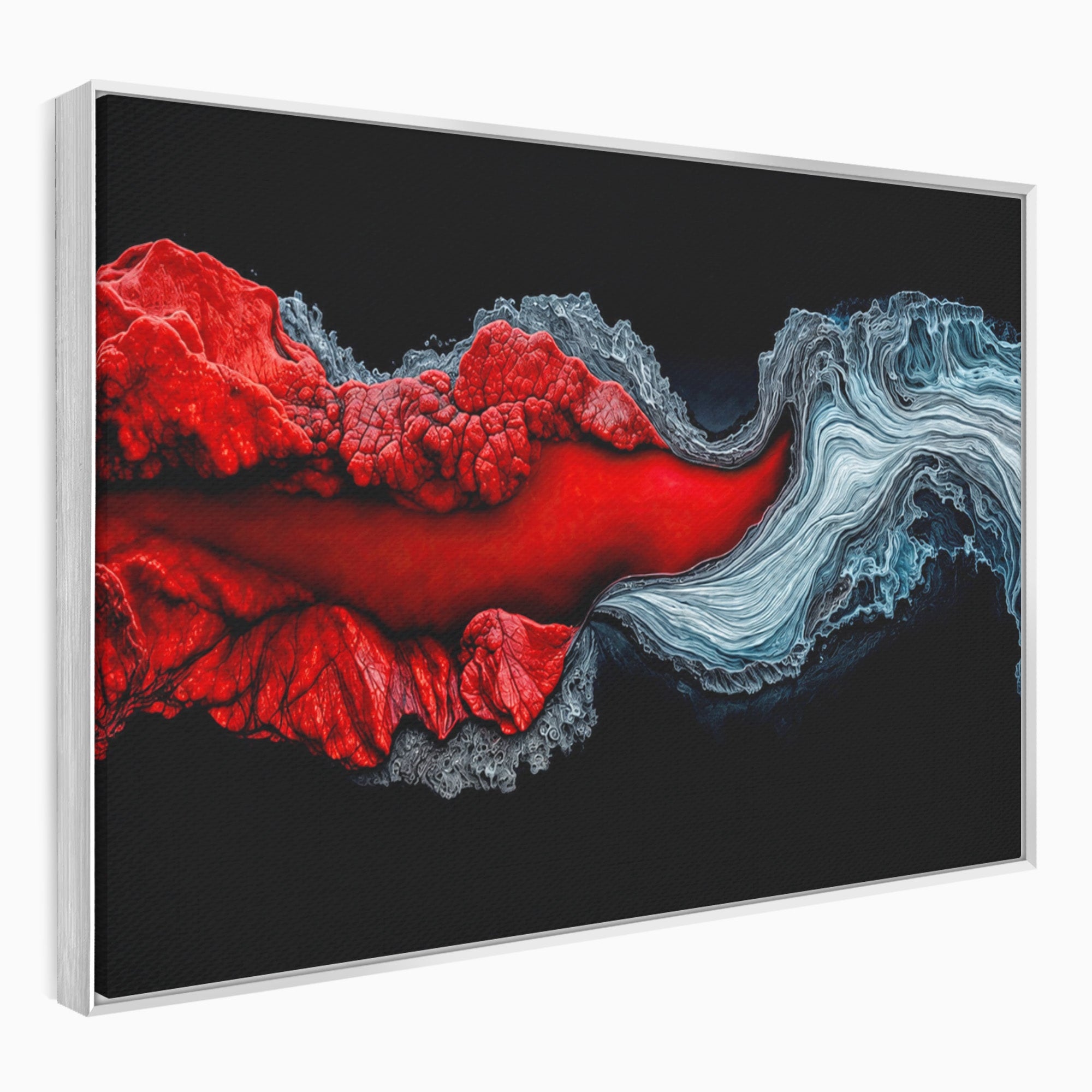Tablou Canvas Premium LuxCanva® C1376, Fluxul de Lava, Abstract, Arta, Flux, Dramatic, Living, Dormitor, Culori Vibrante